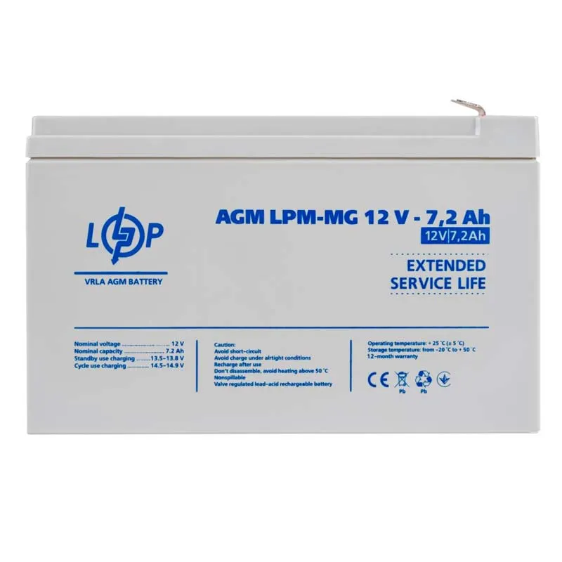 Акумуляторна батарея LOGIC POWER MULTIGEL MG12-7,2 Ah Акумуляторна батарея LOGIC POWER MULTIGEL MG12-7,2 Ah