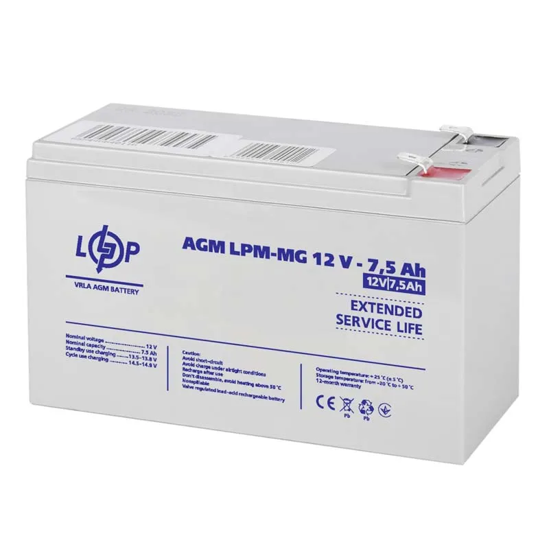 Аккумуляторная батарея LOGIC POWER MULTIGEL MG12-7,5Ah Аккумуляторная батарея LOGIC POWER MULTIGEL MG12-7,5Ah