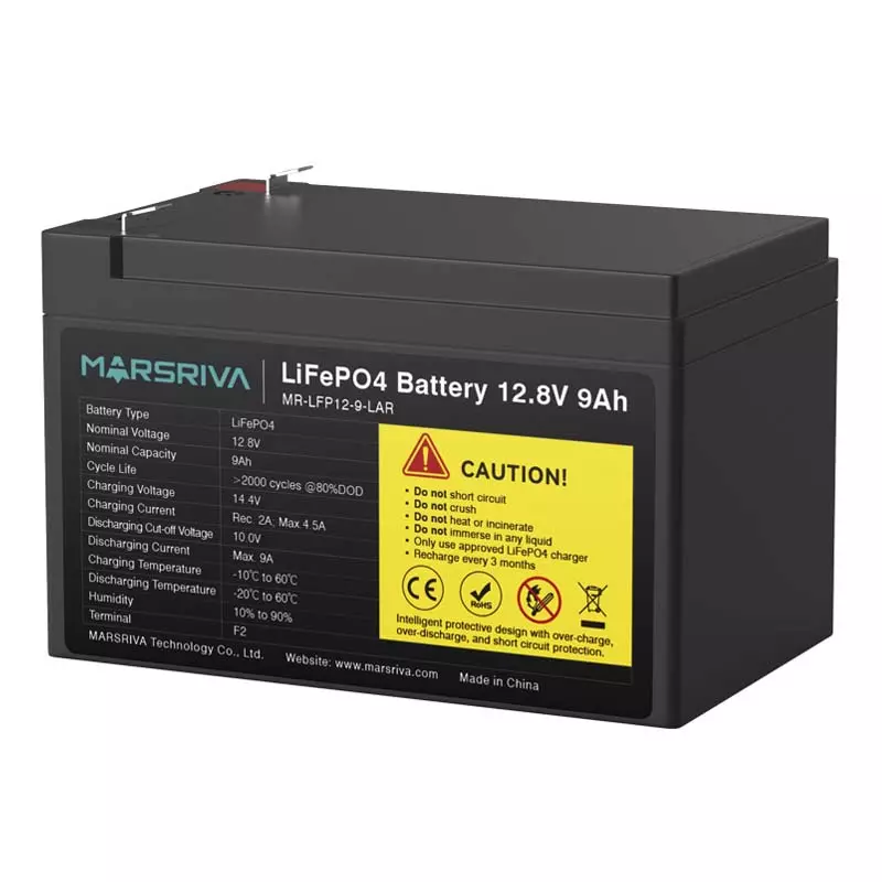 Аккумуляторная батарея MARSRIVA MR-LFP12-9-LAR 12,8V/9Ah Аккумуляторная батарея MARSRIVA MR-LFP12-9-LAR 12,8V/9Ah