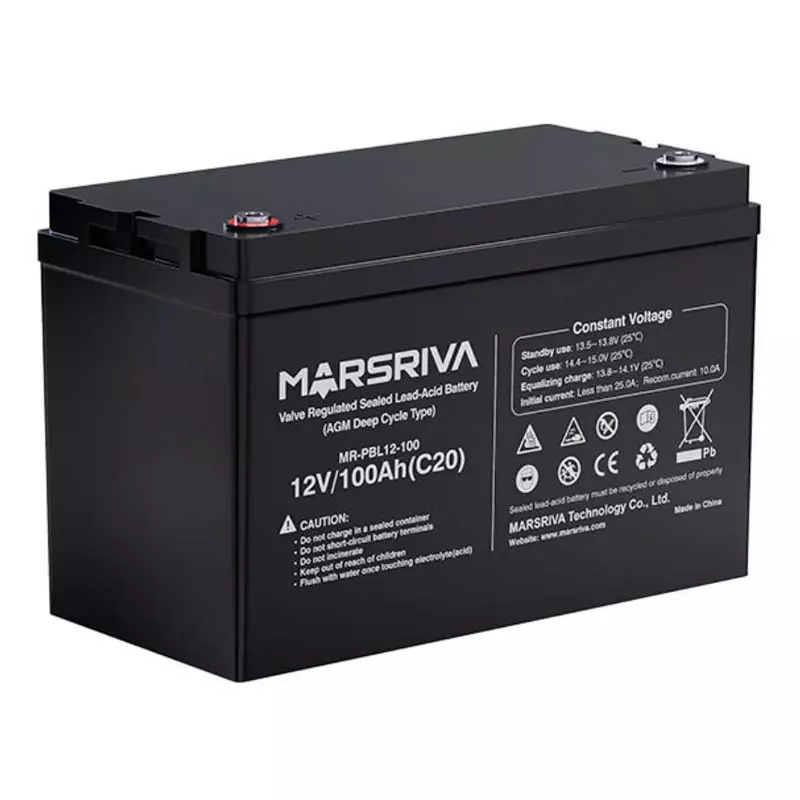 Аккумуляторная батарея MARSRIVA MR-PBL12-100 AGM 12V/100Ah Аккумуляторная батарея MARSRIVA MR-PBL12-100 AGM 12V/100Ah