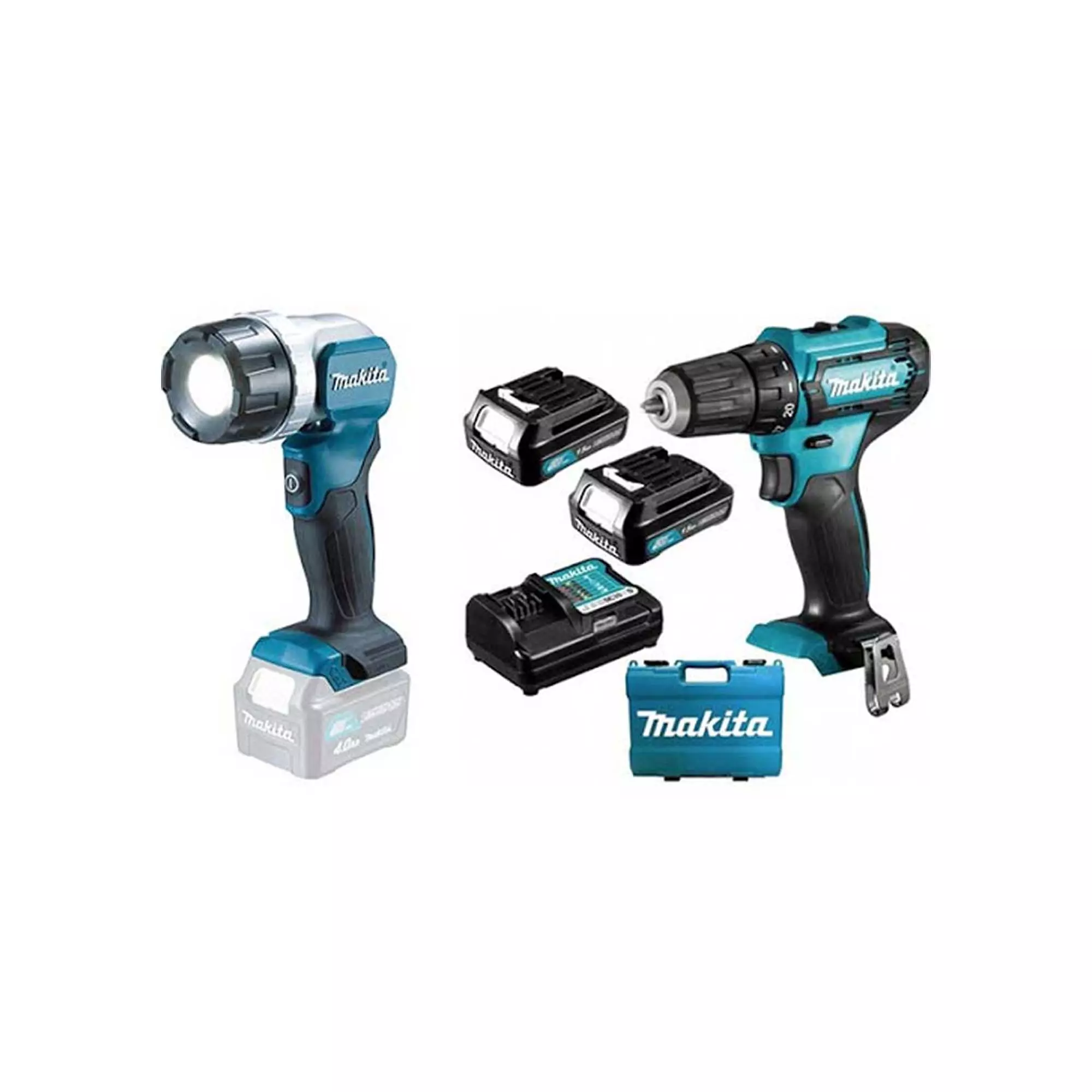 Аккумуляторный шуруповерт Makita DF333DZ + фонарь Makita DEAML106 (DF333DWYL1) Аккумуляторный шуруповерт Makita DF333DZ + фонарь Makita DEAML106 (DF333DWYL1)