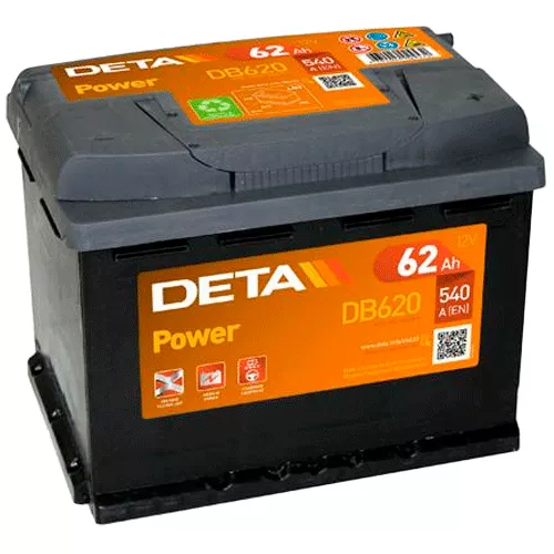 Автомобильный аккумулятор DETA 6CT-62Ah АзЕ Power (DB620)