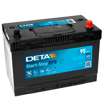 Аккумулятор DETA EFB Start-Stop 6CT-95Ah (-/+) (DL954)