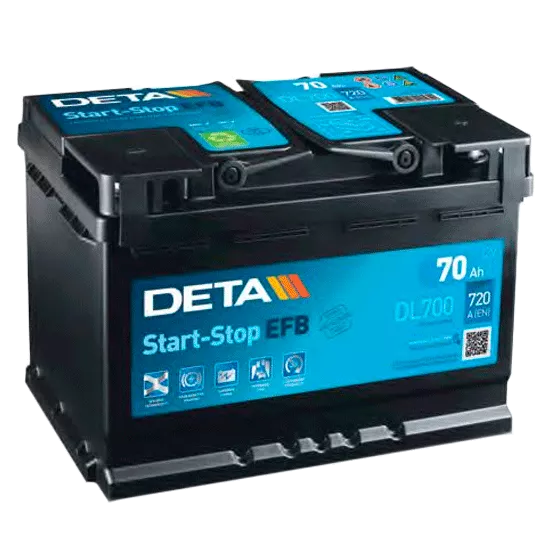 Автомобильный аккумулятор DETA 6CT-70 А АзЕ EFB Start-Stop (DL700) Автомобильный аккумулятор DETA 6CT-70 А АзЕ EFB Start-Stop (DL700)