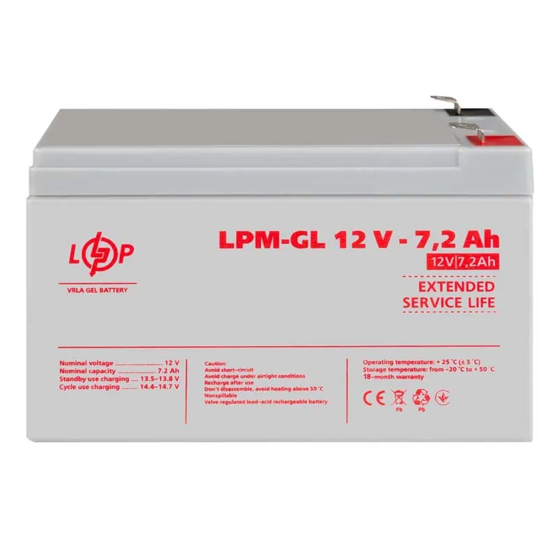 Акумумяторна батарея LOGIC POWER GEL LPM GL12-7,2Аh Акумумяторна батарея LOGIC POWER GEL LPM GL12-7,2Аh