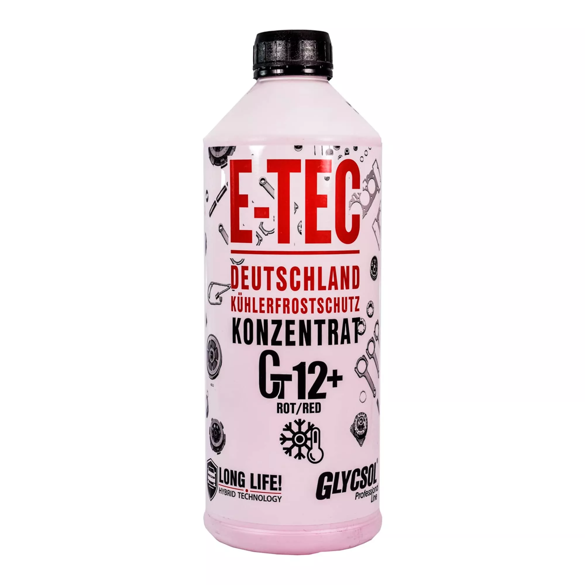 Антифриз E-Tec Glycsol Gt12+  красный 1,5л (2854)