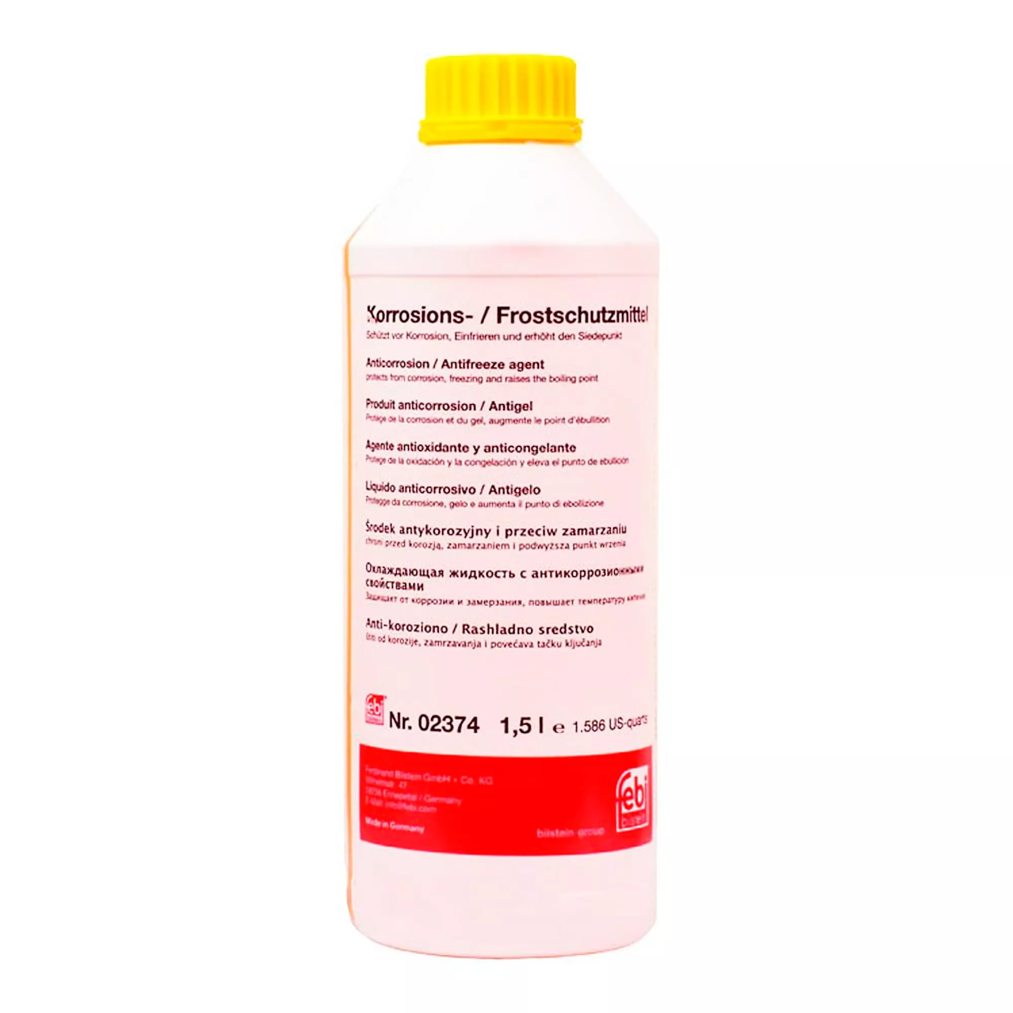 Антифриз Febi Bilstein G11 -80°C желтый 1,5л (02374) Антифриз Febi Bilstein G11 -80°C желтый 1,5л (02374)