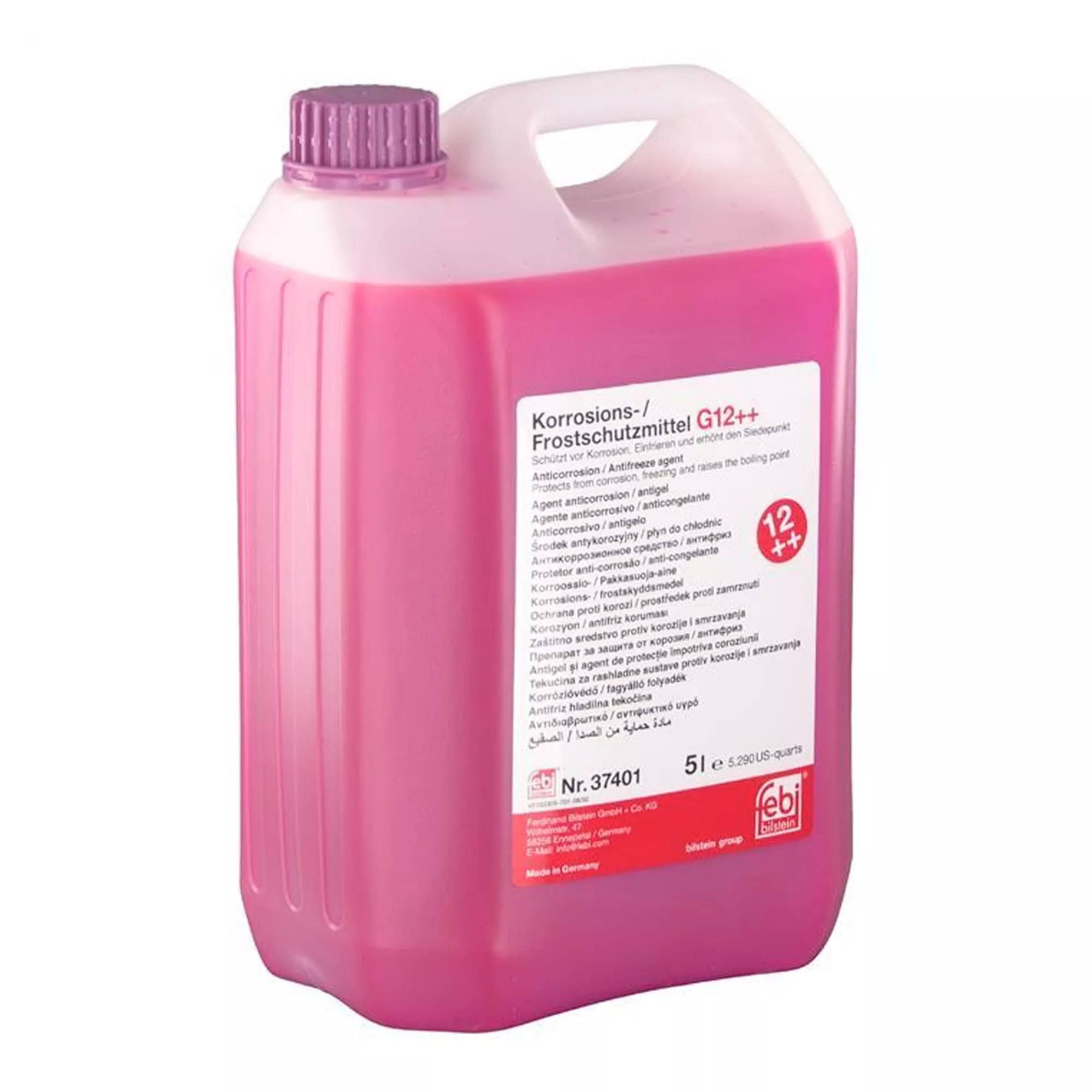 Нтифриз Febi Bilstein G12++ -80°C фіолетовий 5л (37401) Нтифриз Febi Bilstein G12++ -80°C фіолетовий 5л (37401)