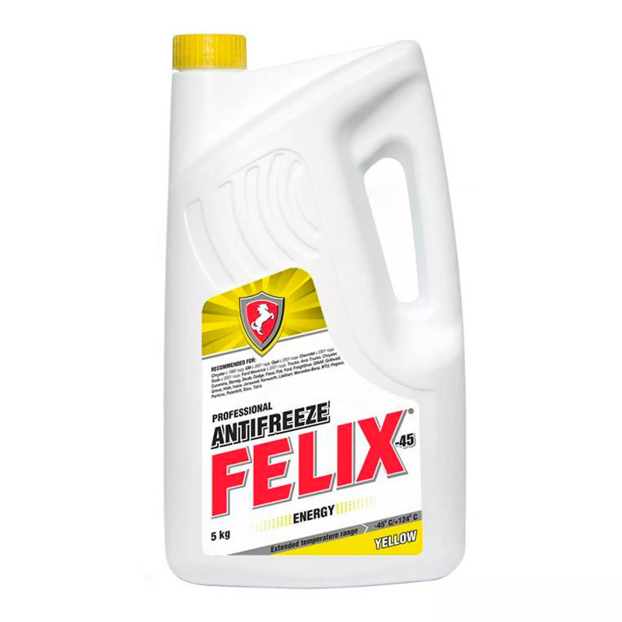Антифриз Felix Energy G12 -45°C желтый 5л Антифриз Felix Energy G12 -45°C желтый 5л