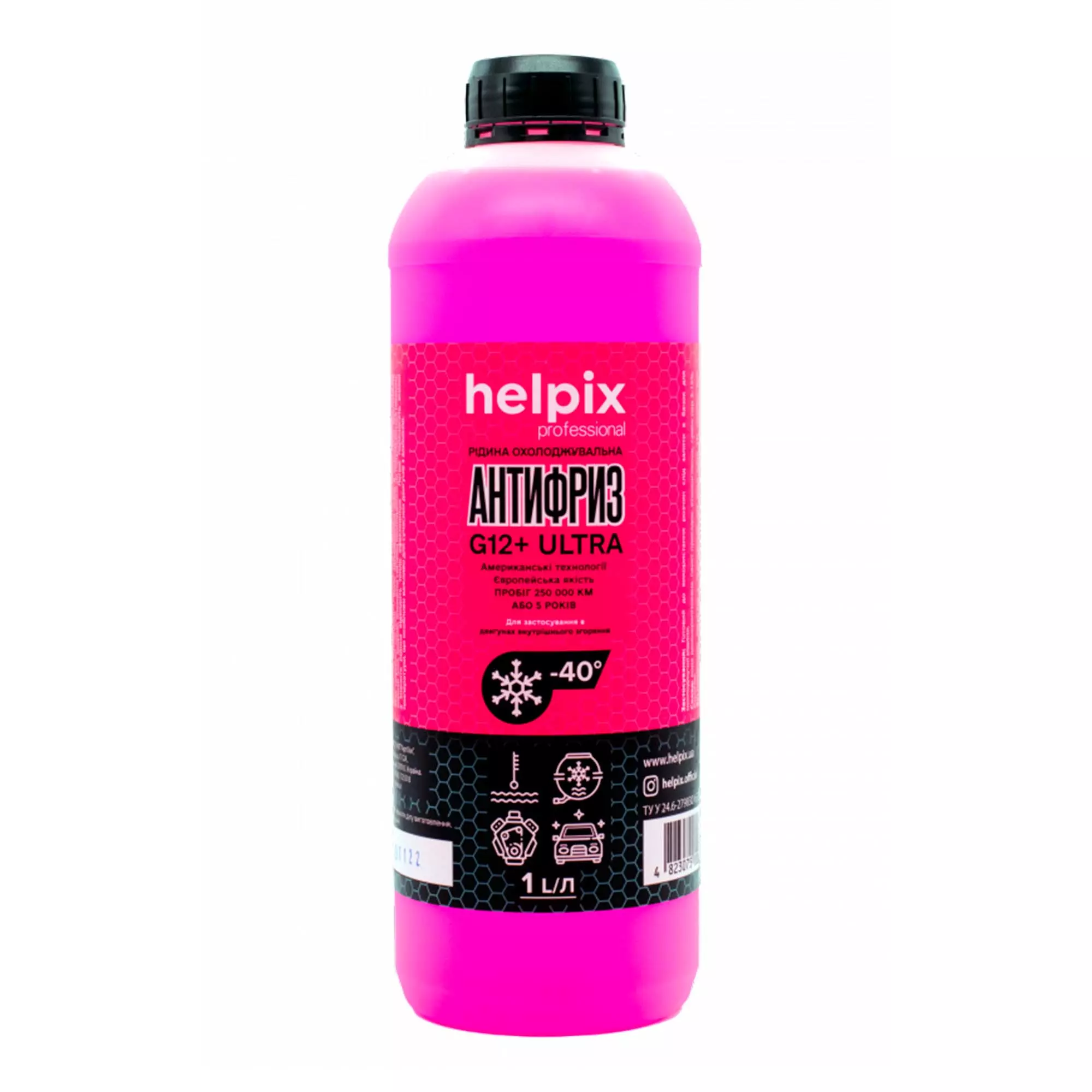 Антифриз HELPIX G12 рожевий 1 л (806713)