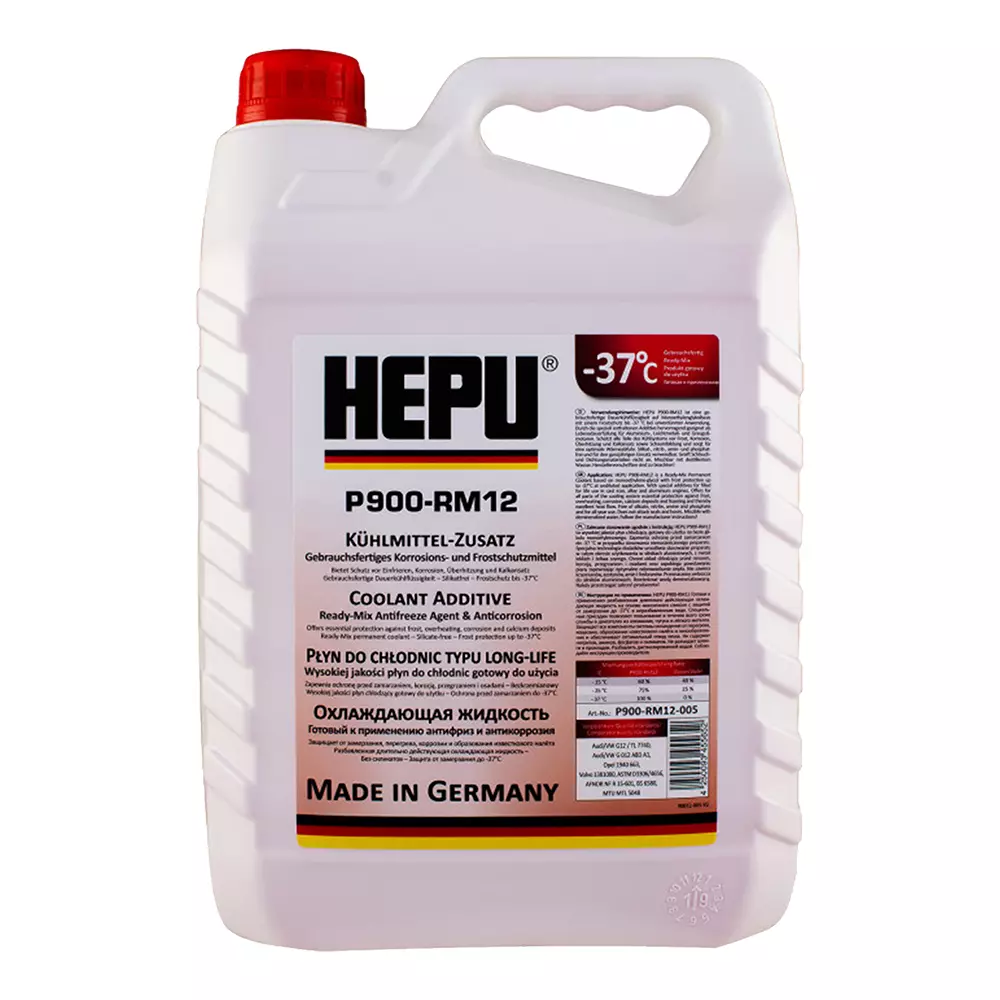 Антифриз Hepu Antifreeze Ready Mix Red -37 °C 5л (P900RM12005) Антифриз Hepu Antifreeze Ready Mix Red -37 °C 5л (P900RM12005)