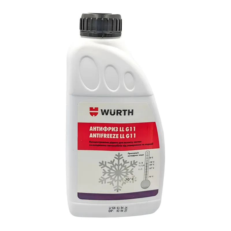 Антифриз концентрат Wurth LL G11 1л синий (5892332101) Антифриз концентрат Wurth LL G11 1л синий (5892332101)