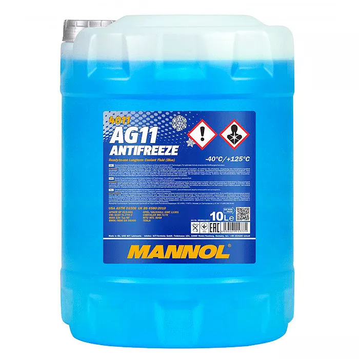 Антифриз Mannol Longterm AG11 -40°C синий 10л (MN4011-10) Антифриз Mannol Longterm AG11 -40°C синий 10л (MN4011-10)