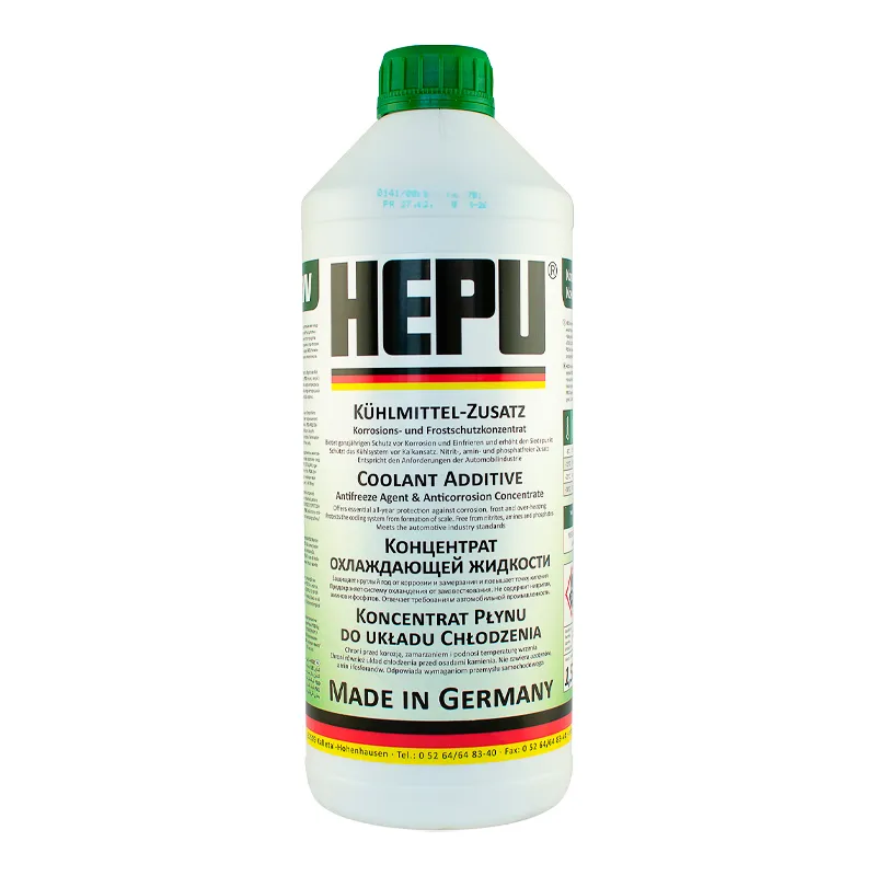 Антифриз HEPU G11 -38°C зеленый 1,5 л (P999-LL18)