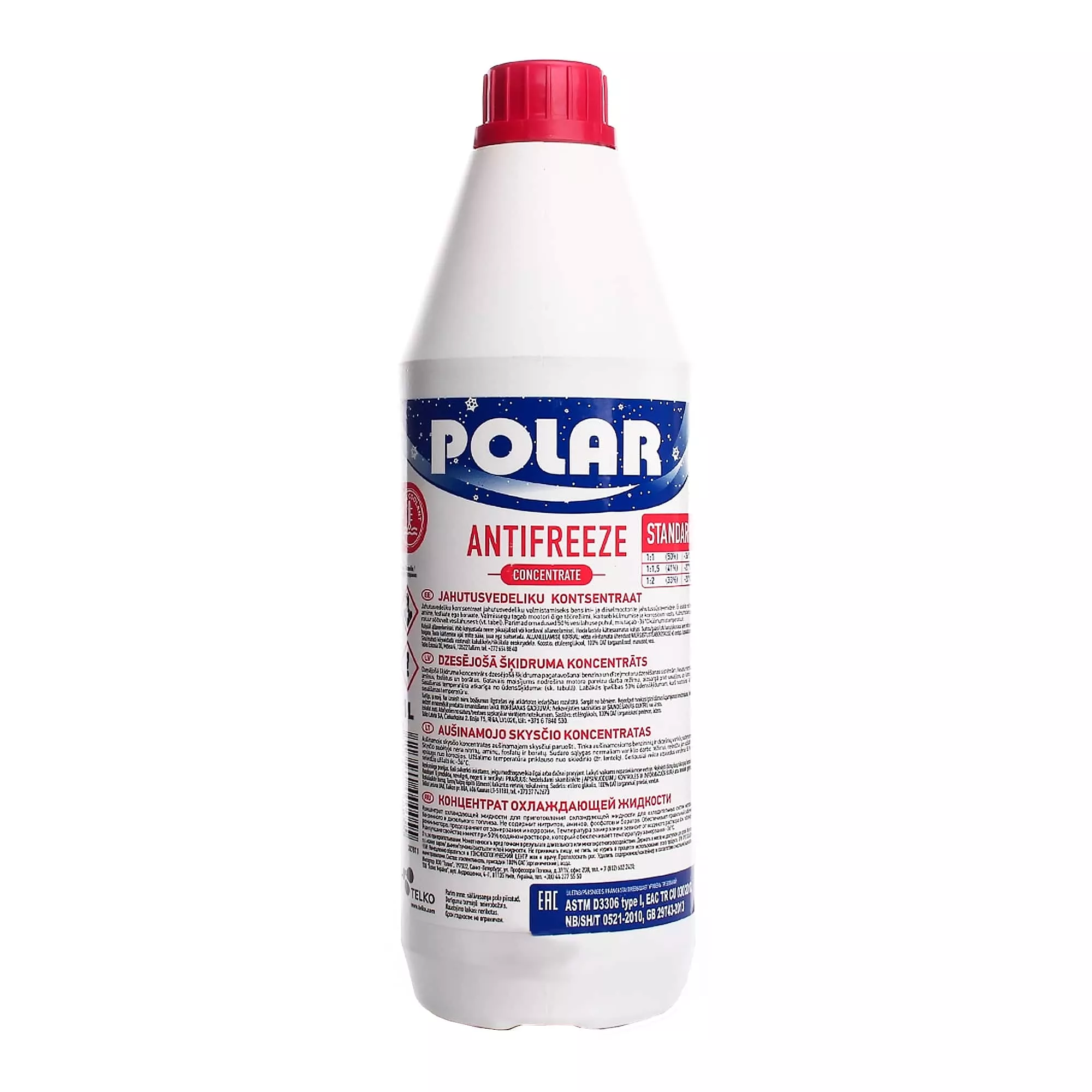 Антифриз Polar Standart BS 6580 G11 -74°C зеленый 1л Антифриз Polar Standart BS 6580 G11 -74°C зеленый 1л