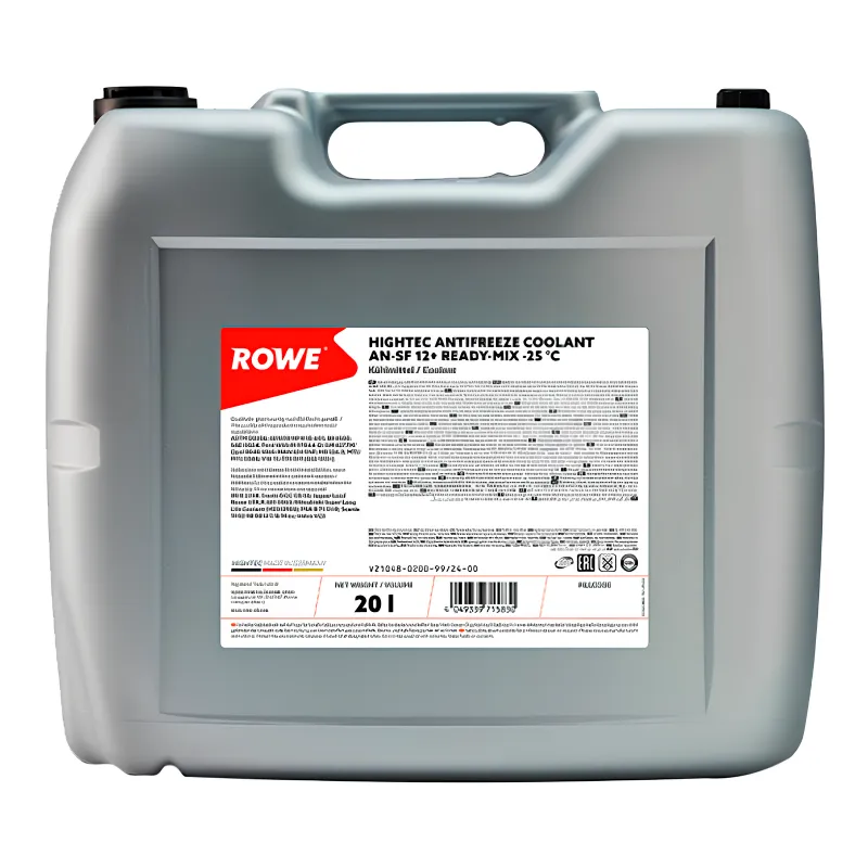 Антифриз ROWE ANTIFREEZE COOLANT AN-SF 12+RM G12+ -25°C фиолетовый20л (21048-0200-99)