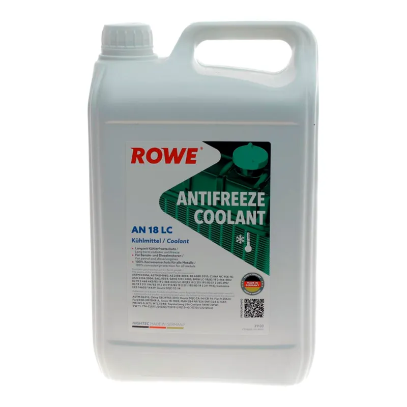 Антифриз ROWE HIGHTEC ANTIFREEZE COOLANT AN 18 LC G11 зеленый 5л (21133-0050-99)