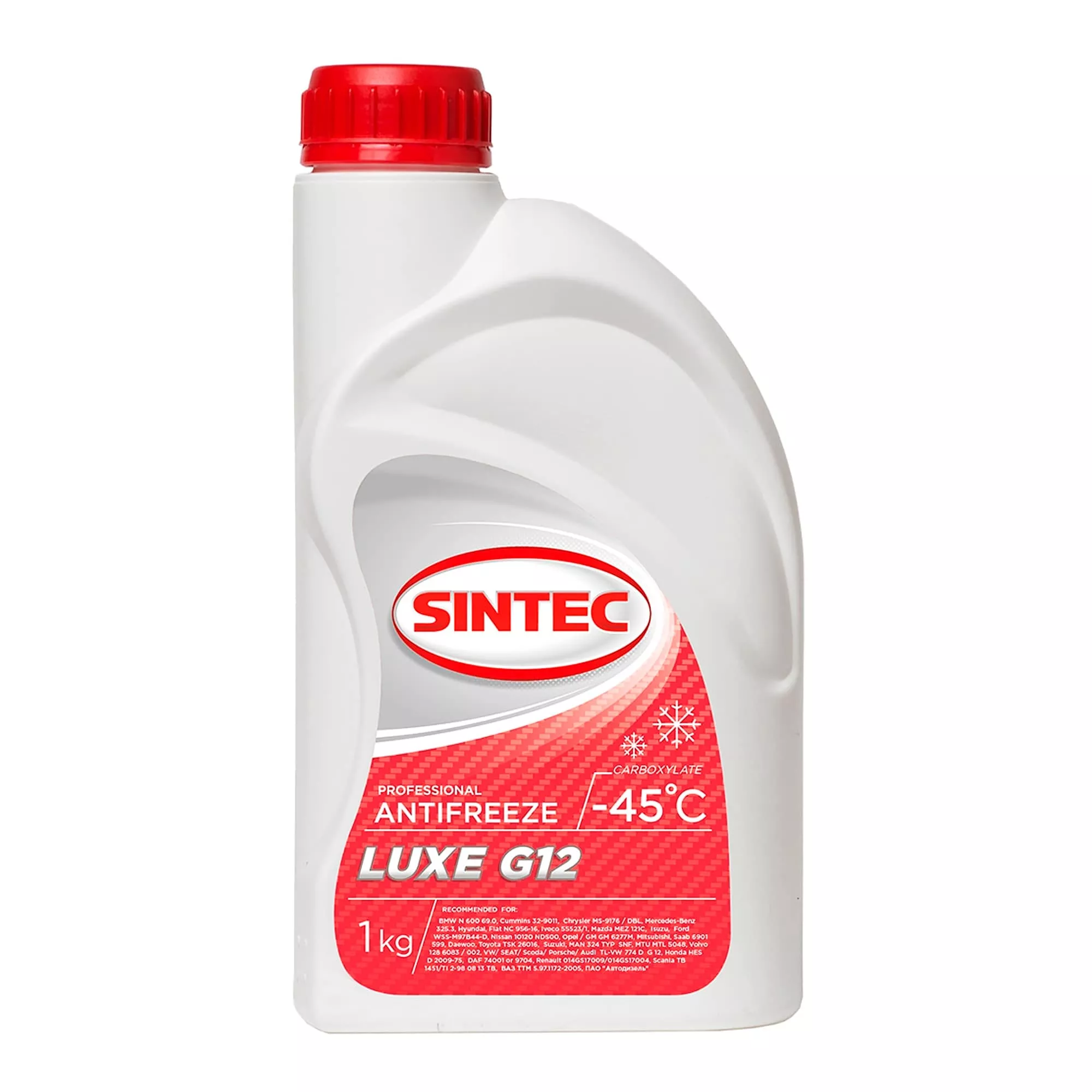 Антифриз Sintec Luxe G12 -45 ° C червоний 1л (613502)