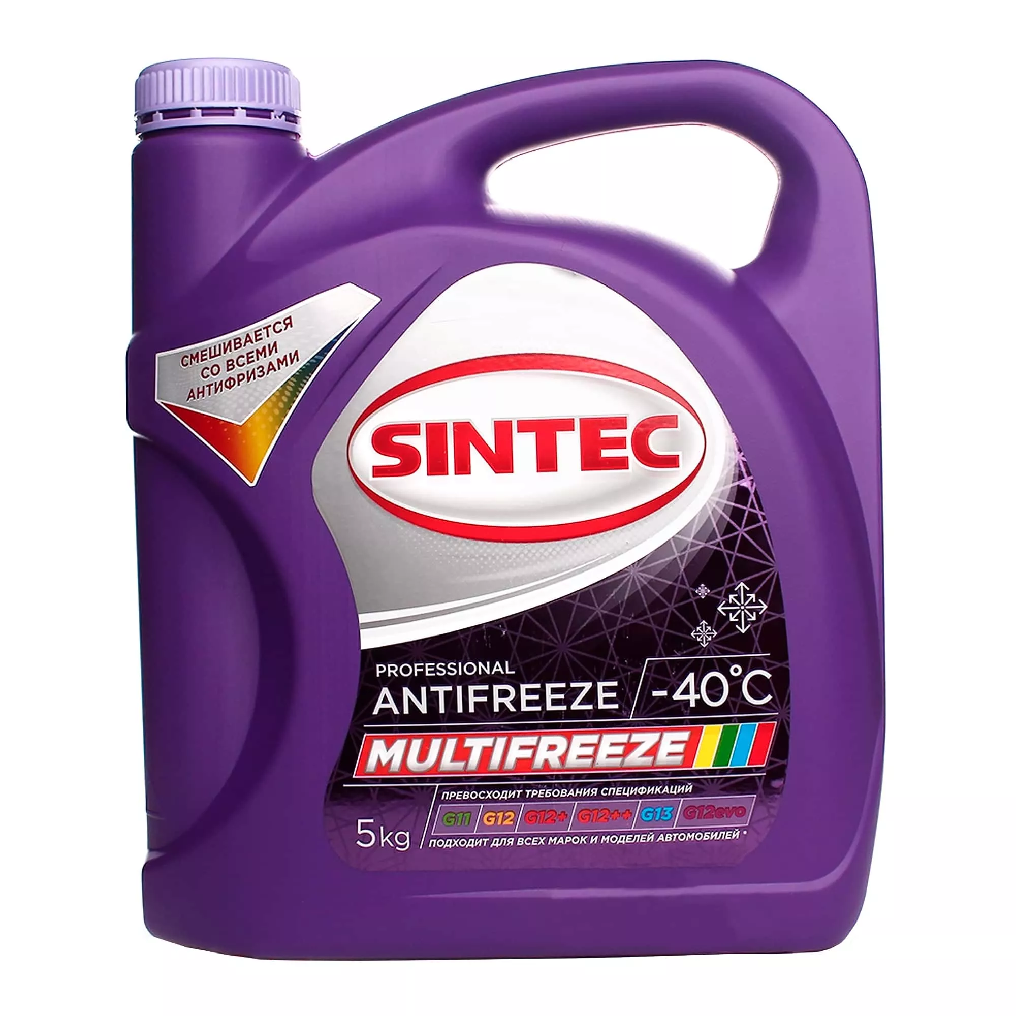 Антифриз Sintec Multi Freeze G12 -40°C фиолетовый 5л (800534) Антифриз Sintec Multi Freeze G12 -40°C фиолетовый 5л (800534)