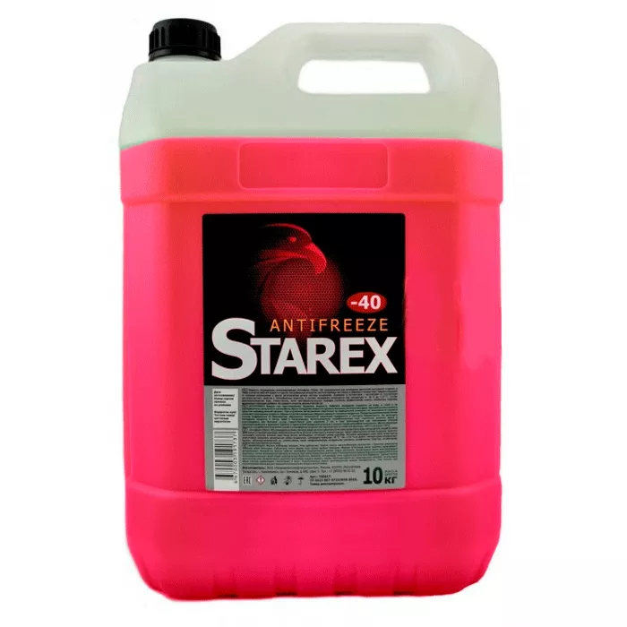 Антифриз Starex Red ПЕ G12 -40°C красный 10л (564836) (28943) Антифриз Starex Red ПЕ G12 -40°C красный 10л (564836) (28943)