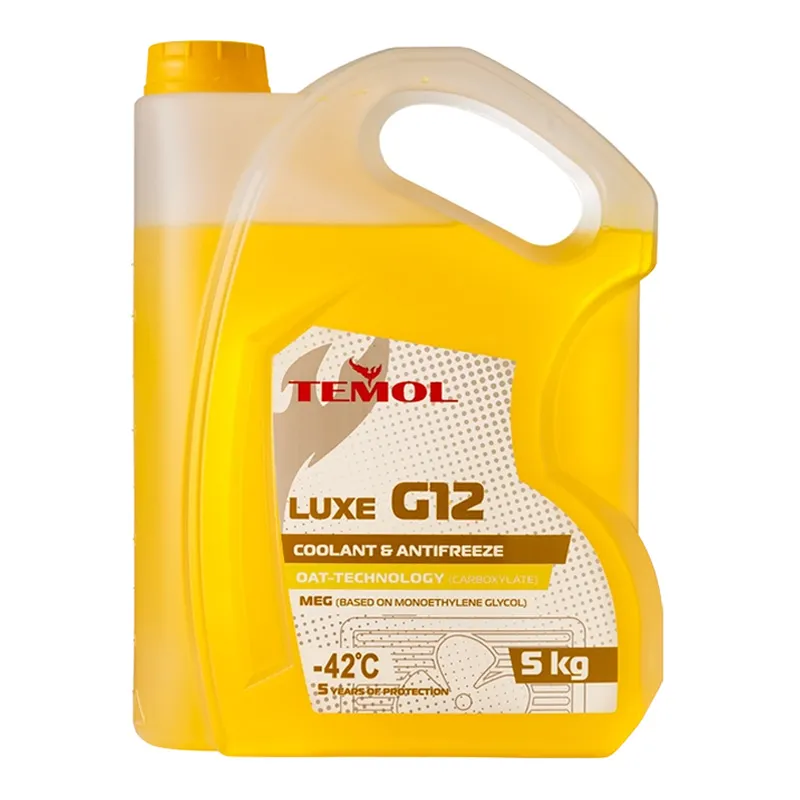 Антифриз Temol Luxe G12 -40°C желтый 5л Антифриз Temol Luxe G12 -40°C желтый 5л