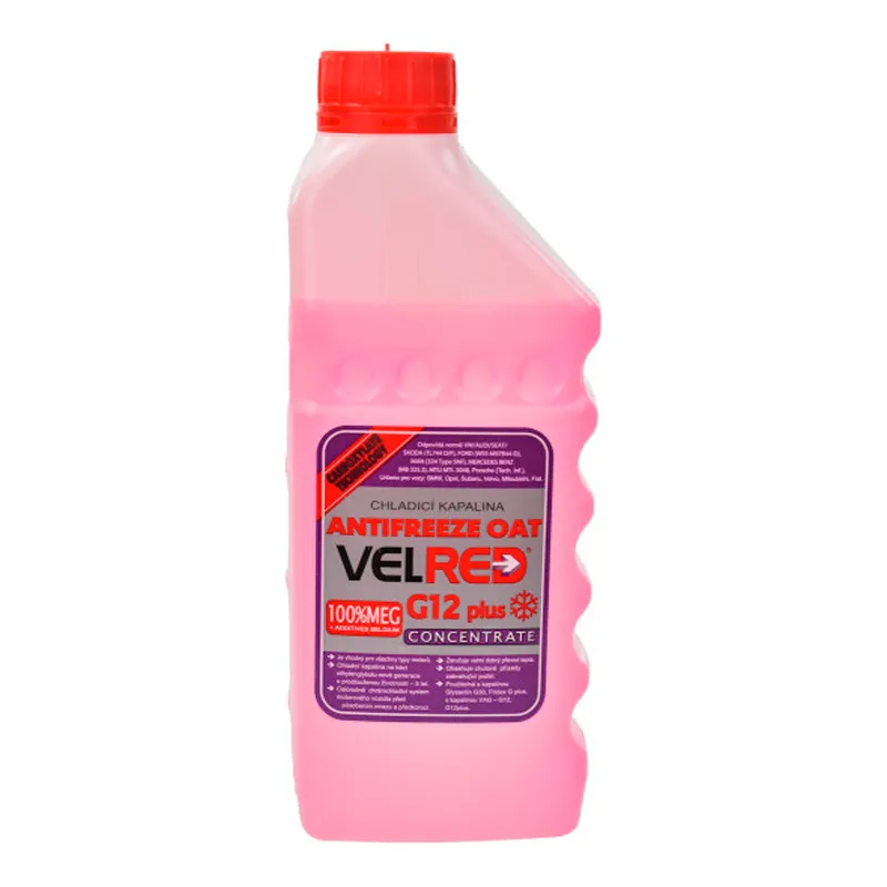 Антифриз VELVANA VelRed Concentrate G12+ -38°C красный 1л