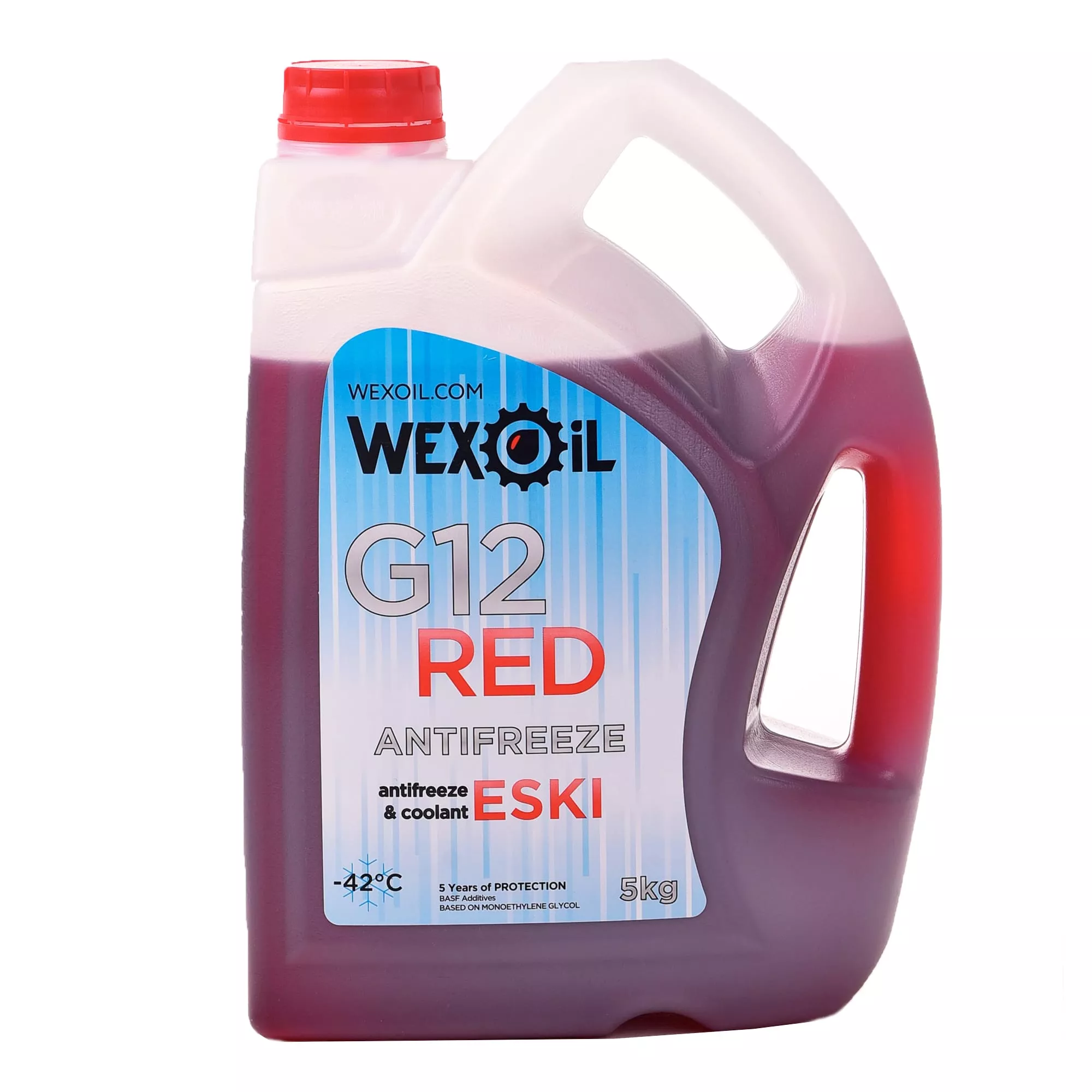 Антифриз Wexoil ESKI G12 -40°C красный 5л (601969)