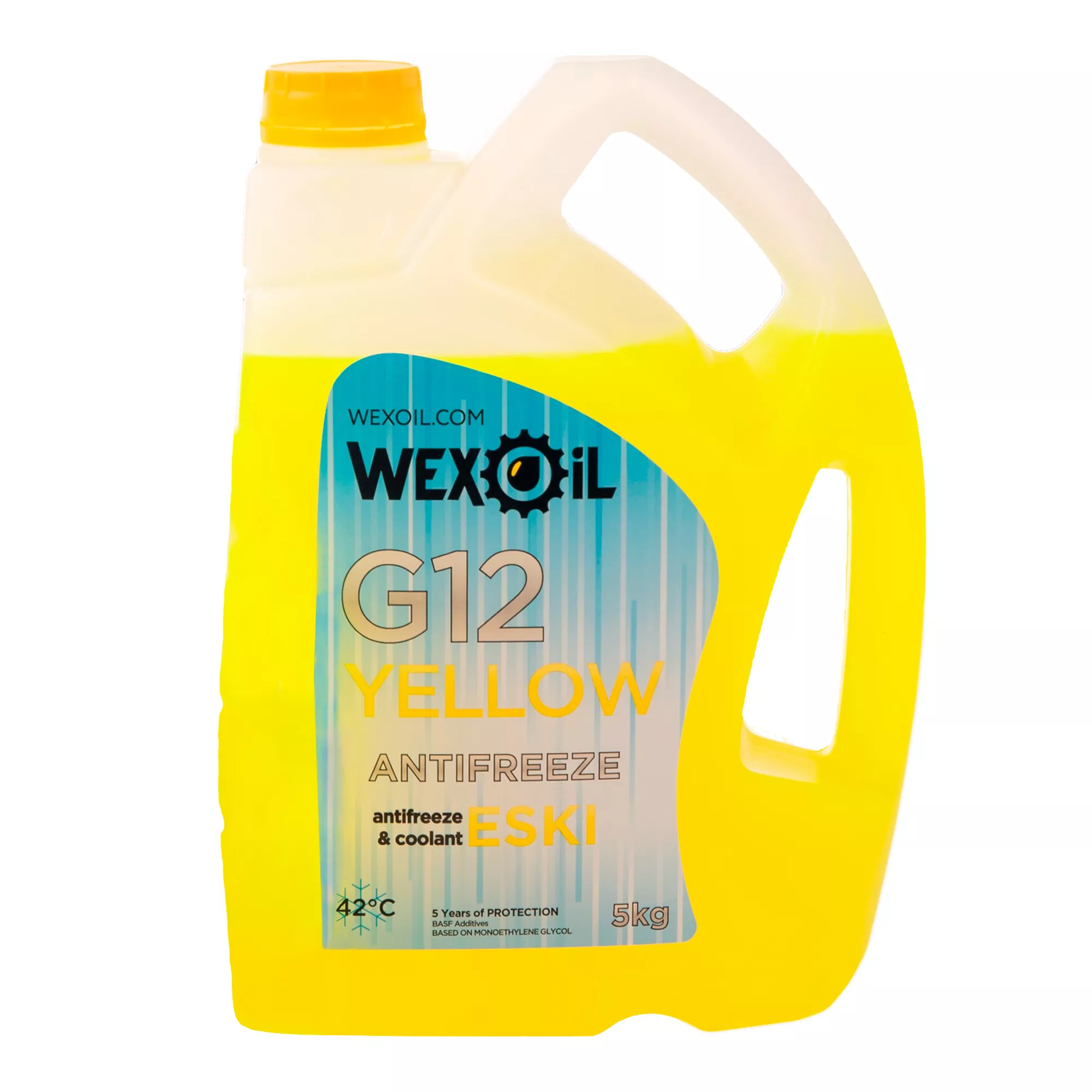 Антифриз Wexoil ESKI G12 -40°C желтый 5л (602003)