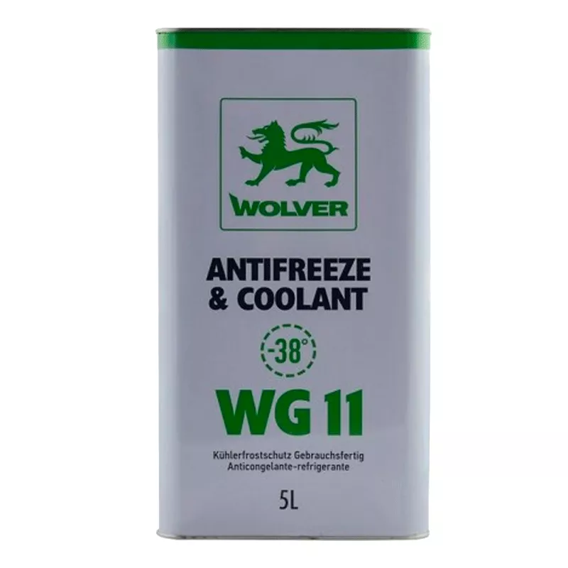 Антифриз Wolver Antifreeze & Coolant G11 -40°C зелёный 5л (30990) (4260360944260)