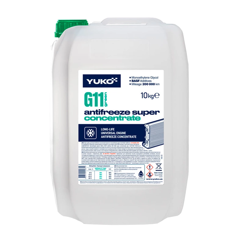 Антифриз Yuko Concentrate G11 зеленый 9 л 10 кг (4823110400654) Антифриз Yuko Concentrate G11 зеленый 9 л 10 кг (4823110400654)
