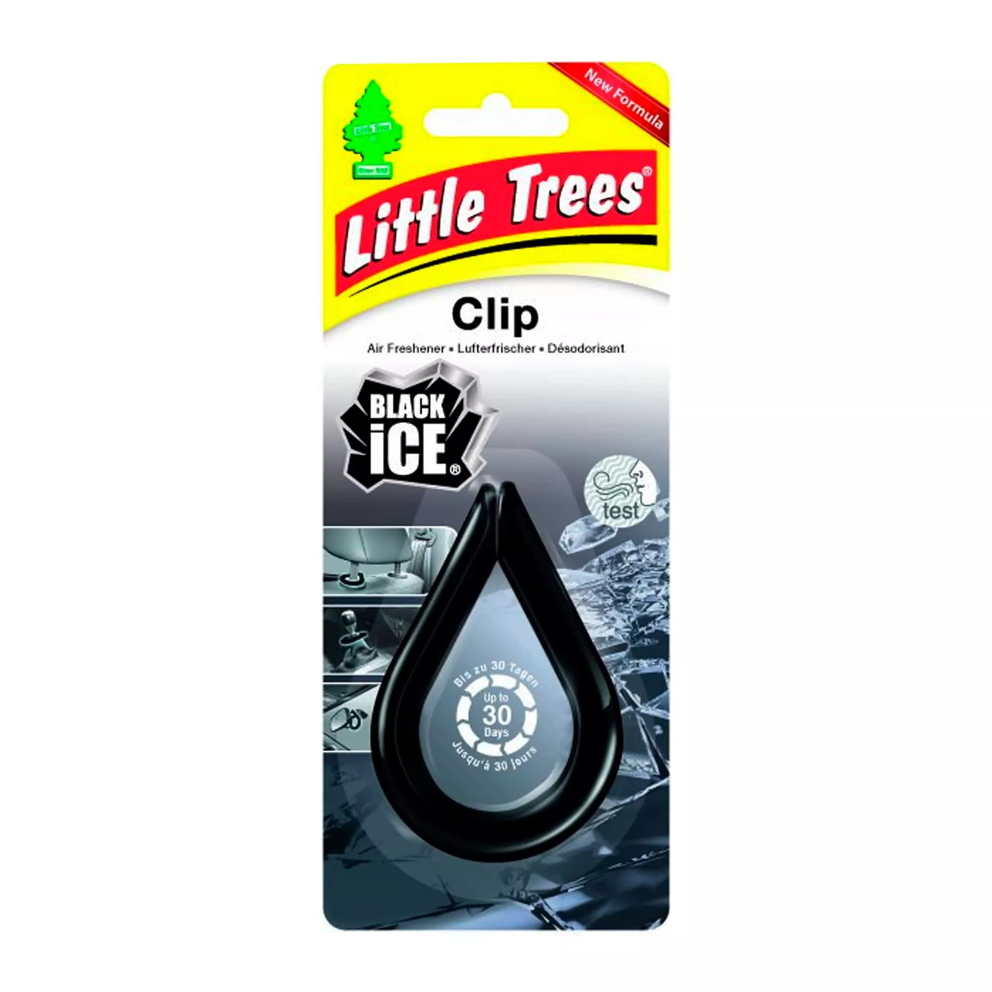 Ароматизатор Little Trees Clip Чёрный лёд (841042)