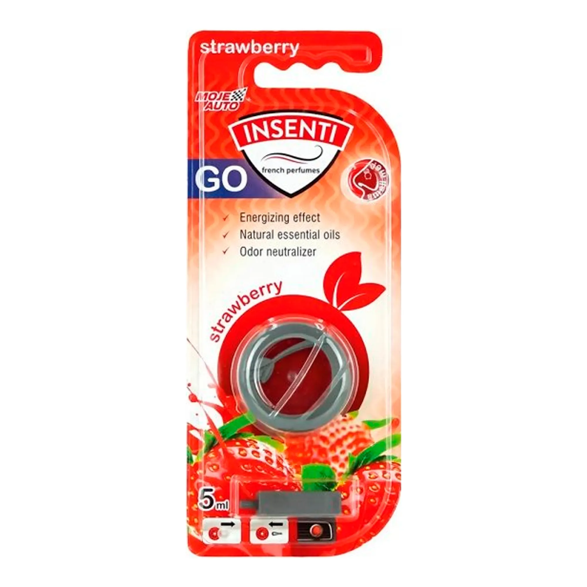 Ароматизатор Moje Auto Insenti GO Strawberry 5мл (15-534) (31331)
