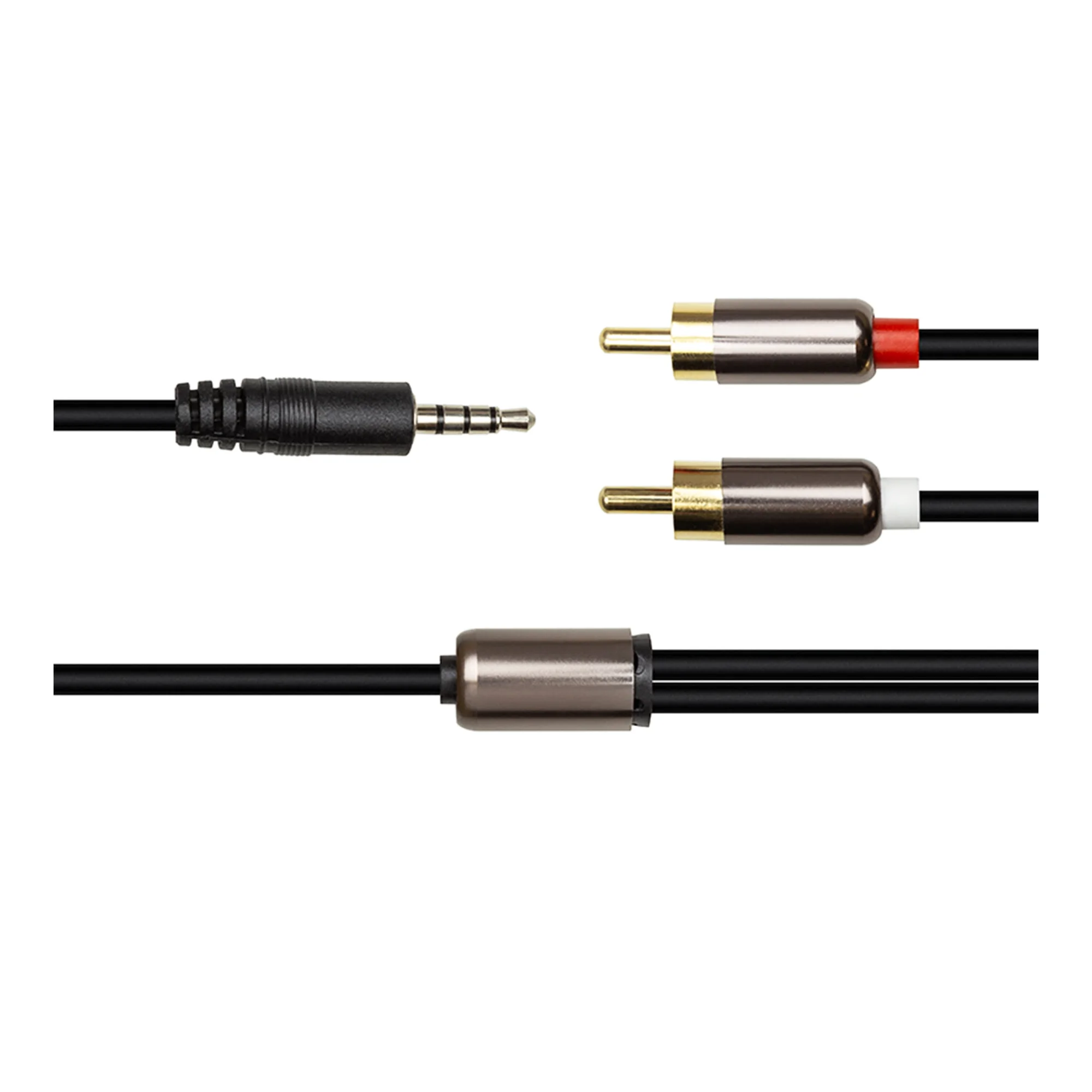 Аудио кабель PowerPlant 3.5мм Stereo Plug - 2*RCA 1м (CA912834)