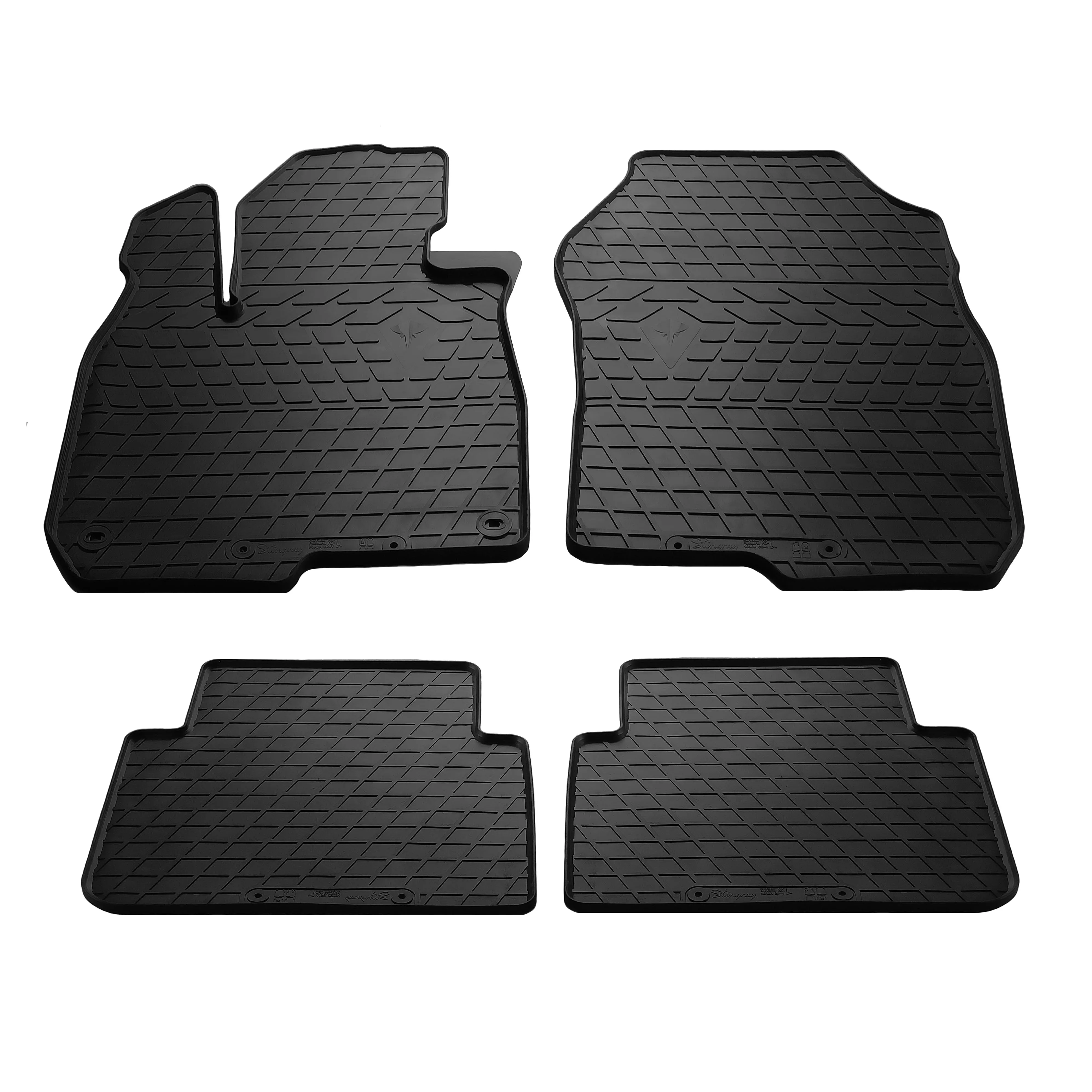 Автоковрики Stingray HONDA CR-V 17- (design 2016) 4шт черные (1008124)