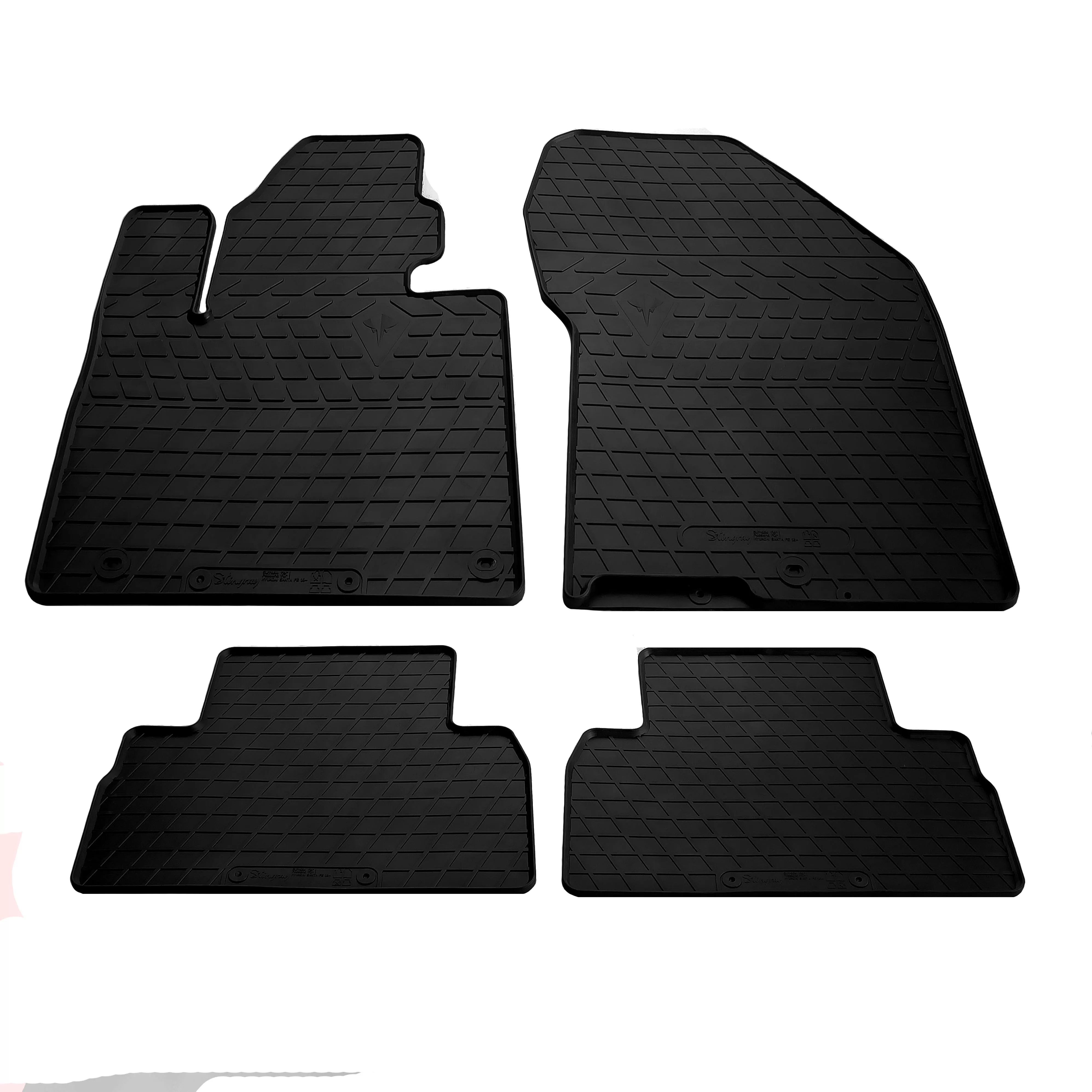 Автоковрики Stingray HYUNDAI Santa Fe 18- (design 2016) 4шт черные (1009274)