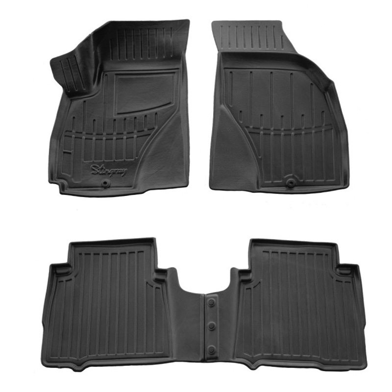 Автоковрики Stingray HYUNDAI Santa Fe I SM 2001-2006 design 2020 3D комплект с 4шт (5009464)