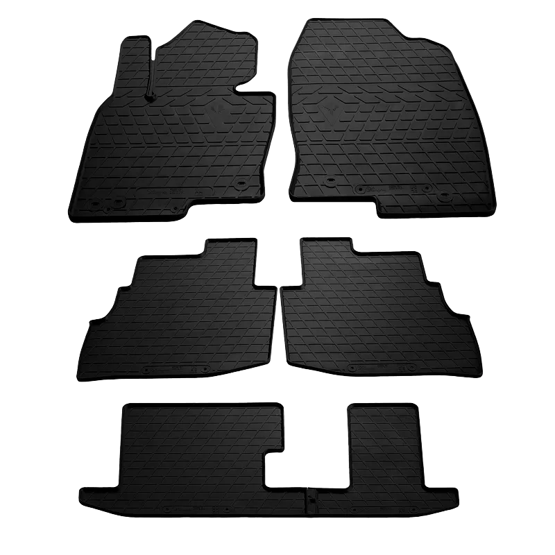 Автоковрики Stingray MAZDA CX-9 17- (design 2016) 6шт черные (1011116)