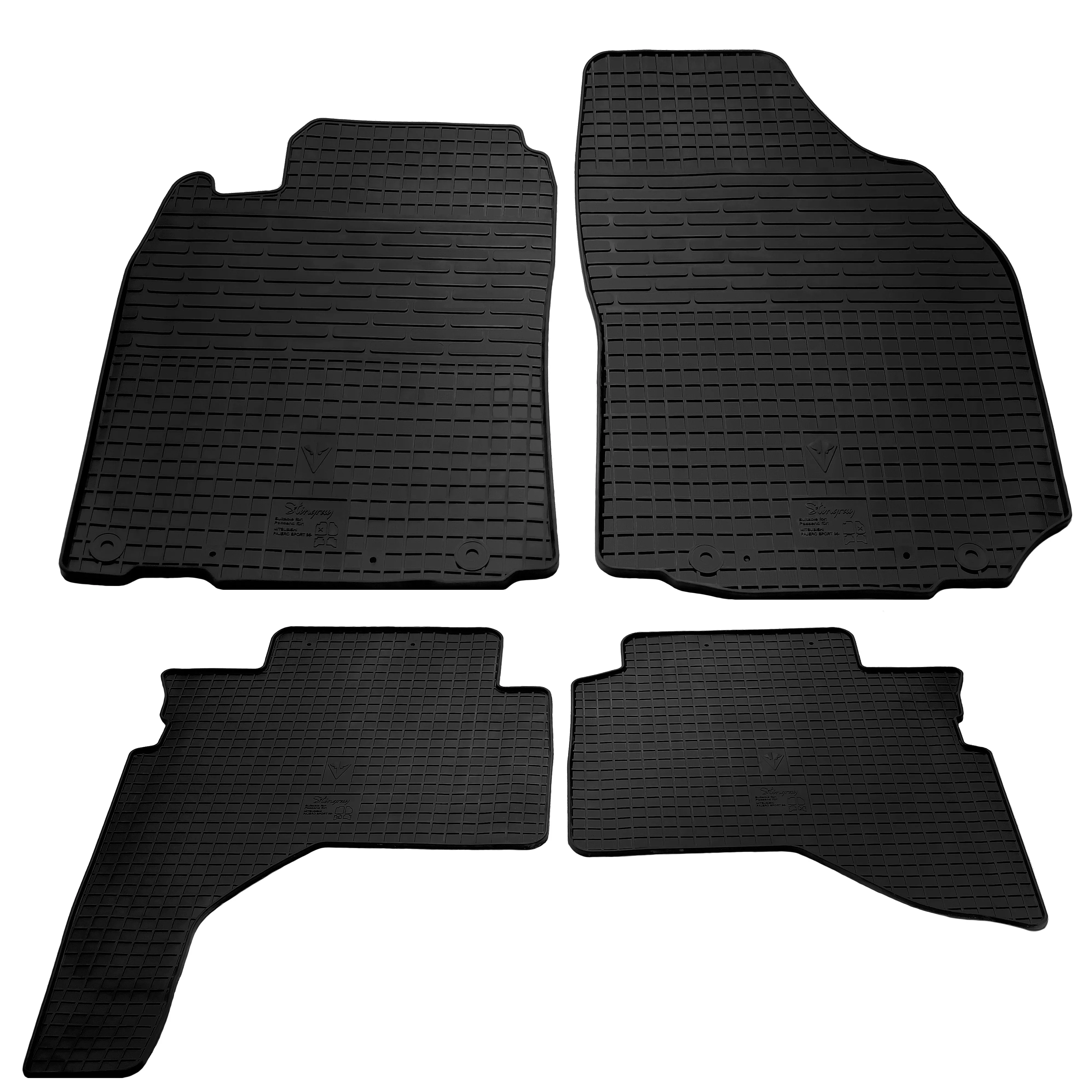 Автоковрики Stingray MITSUBISHI Pajero Sport I 96 4шт черные (1013064)
