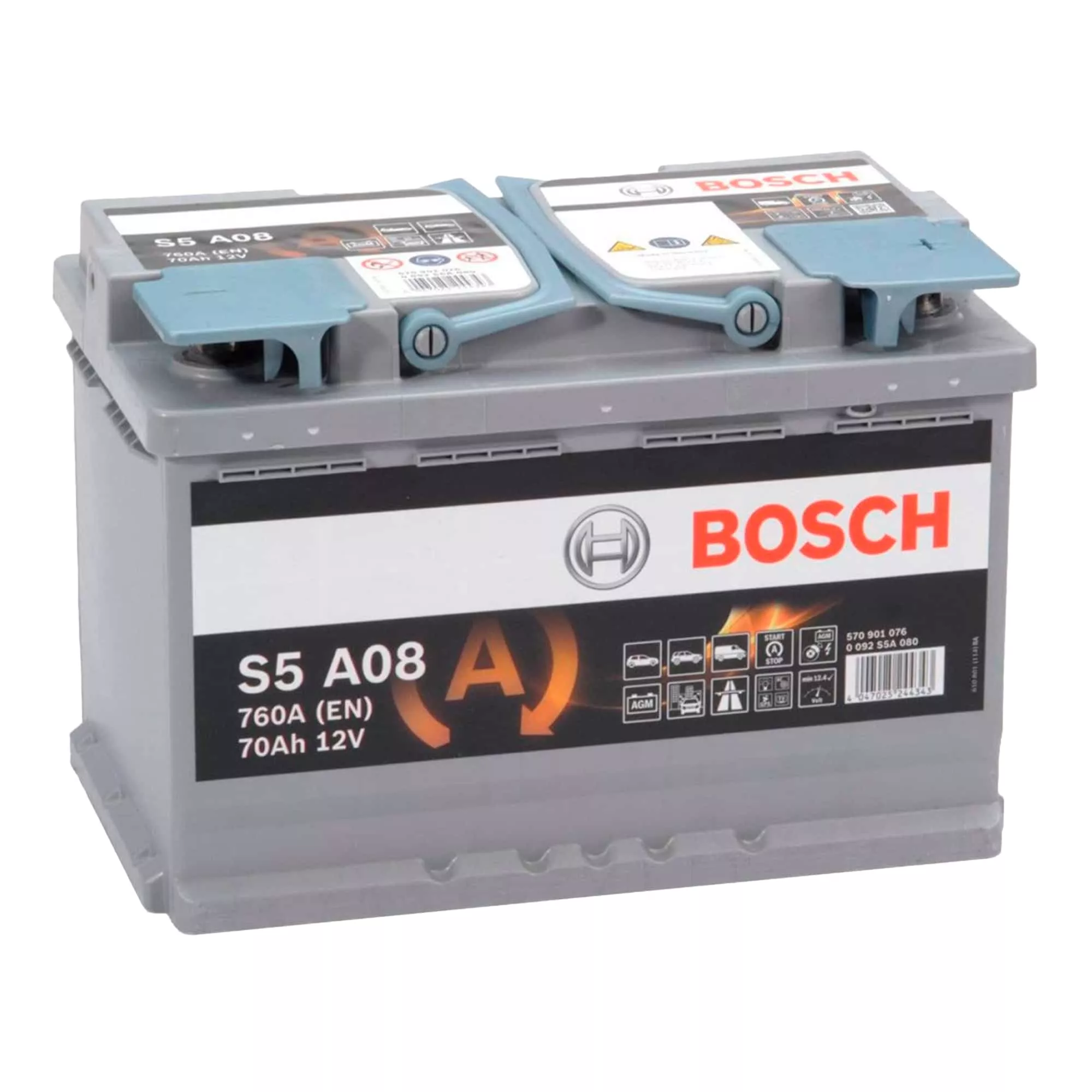 Автомобільний акумулятор BOSCH AGM Start-Stop 6CT-70 АзЕ (0092S5A080)