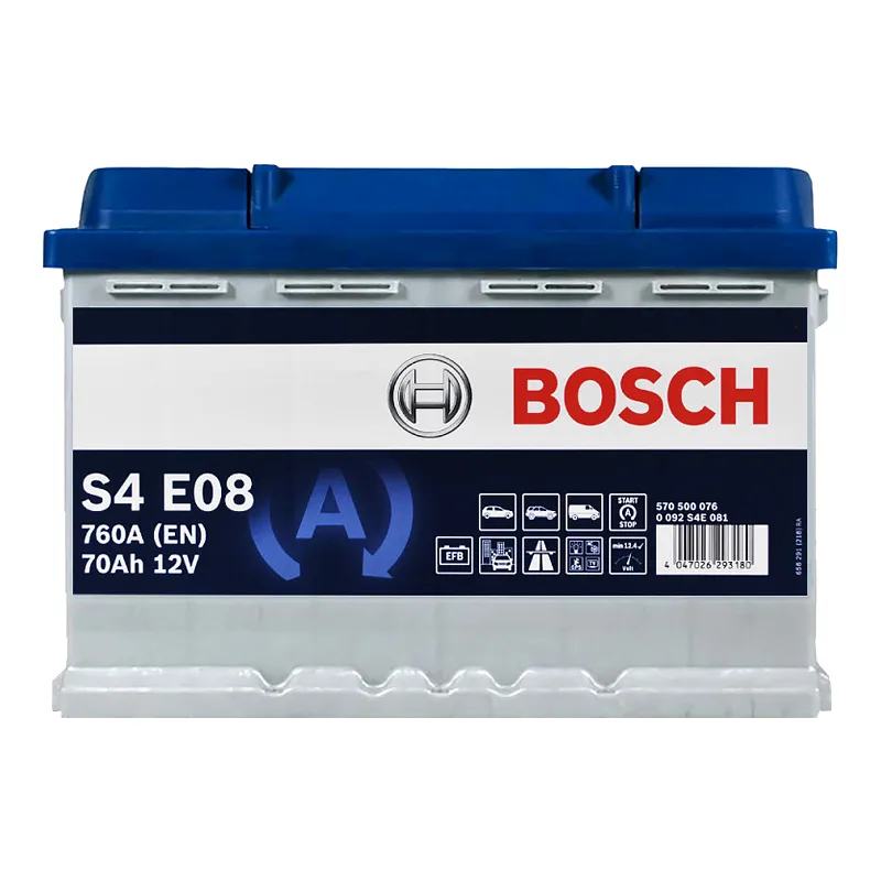 Автомобильный аккумулятор BOSCH S4 E08 6CT-70Ah АзЕ (0092S4E081)