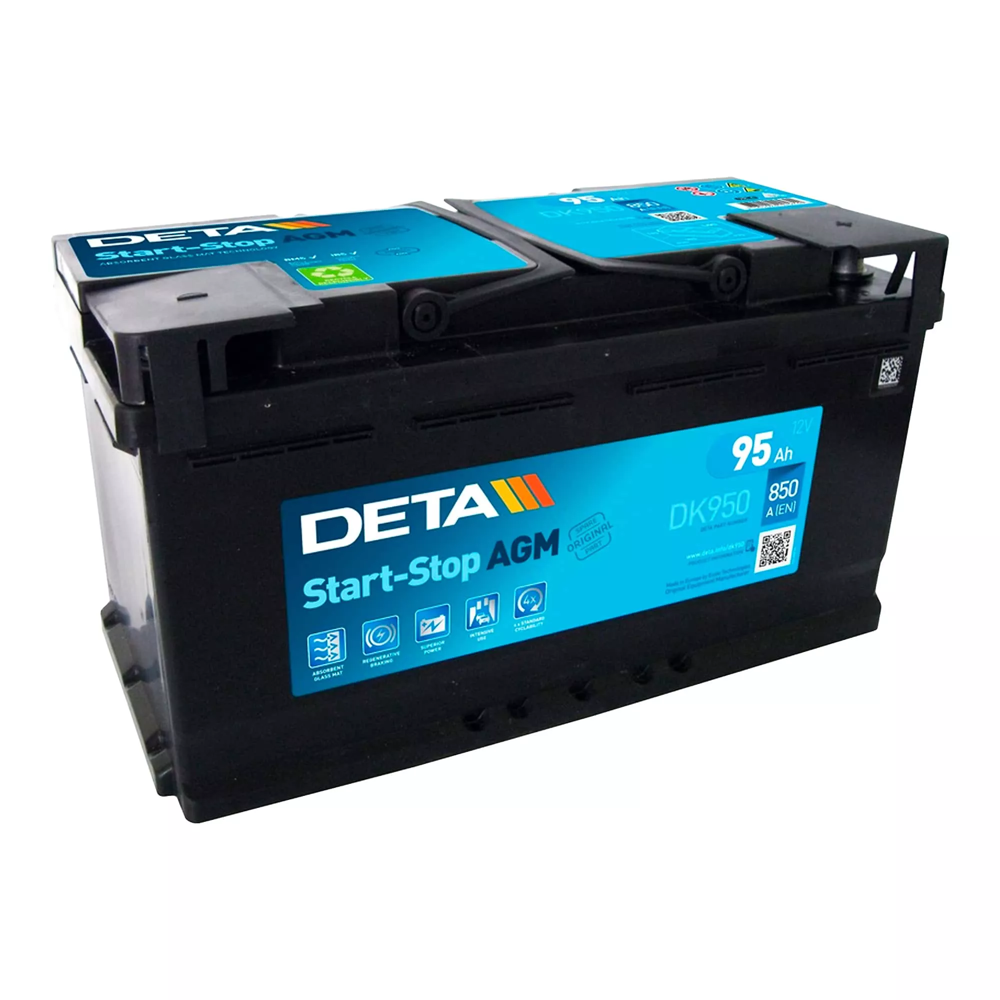 Автомобильный аккумулятор DETA 6CT-95Аh АзЕ AGM Start-Stop (DK950)