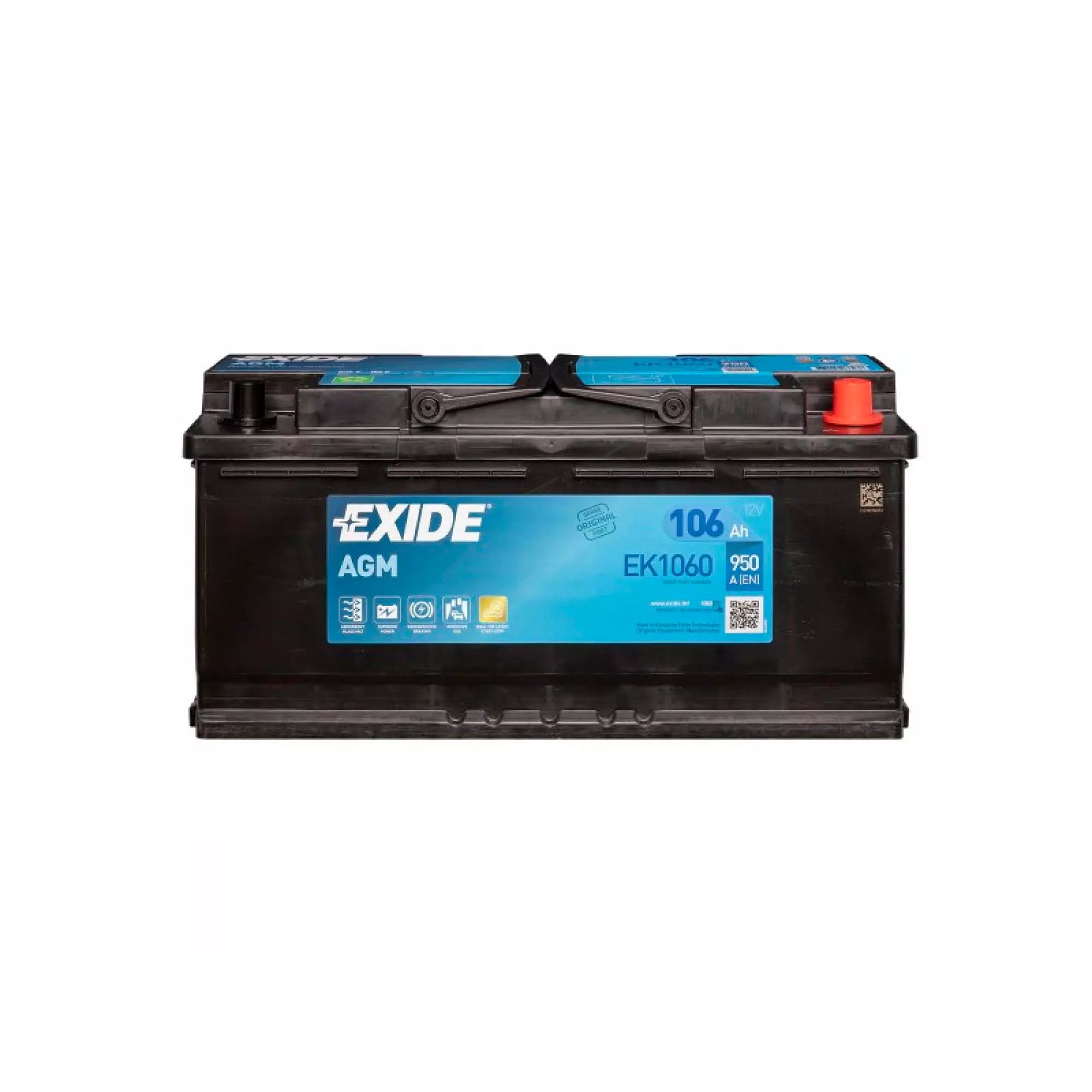 Автомобильный аккумулятор EXIDE 6CT-106Ah АзЕ START-STOP AGM (EK1060)