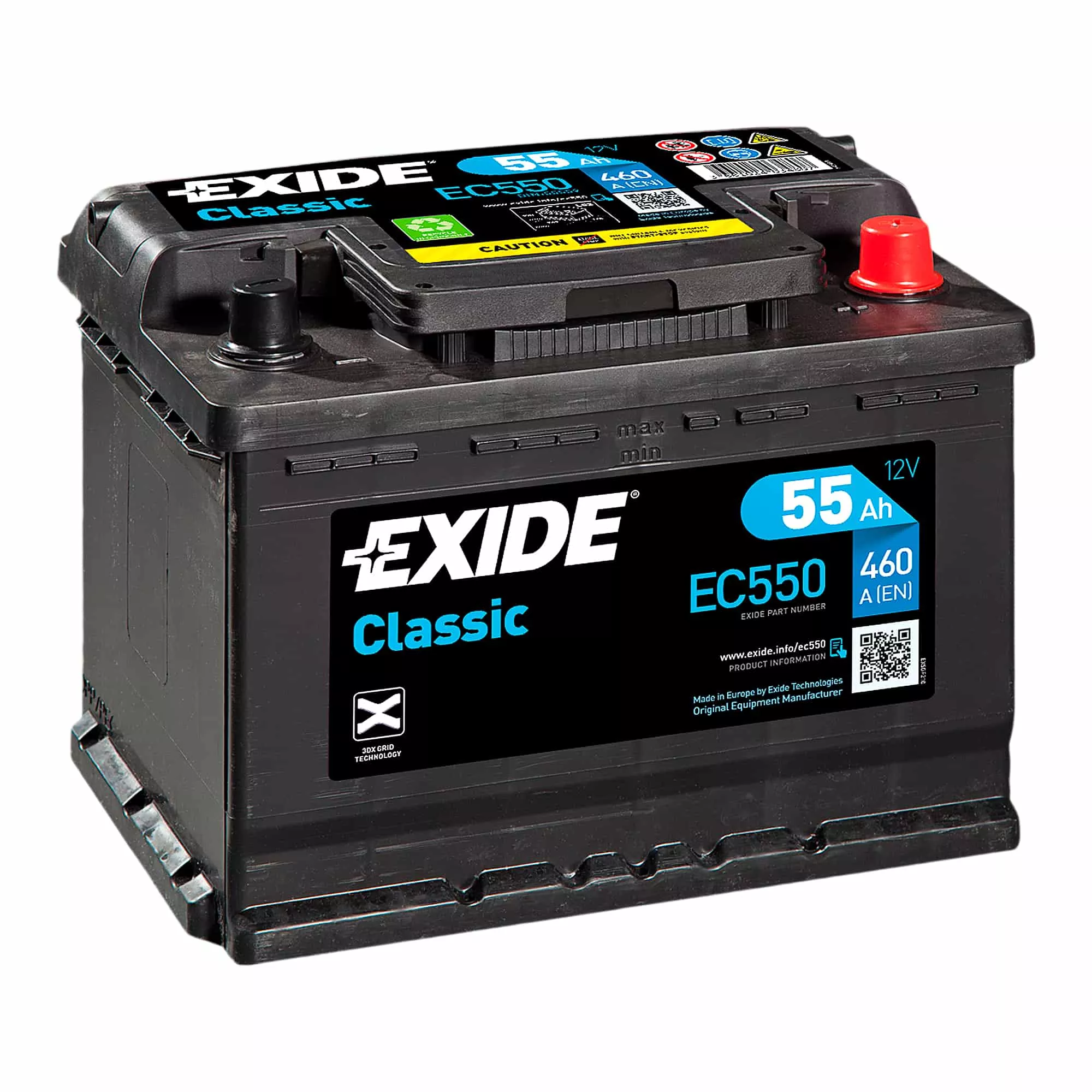 Автомобильный аккумулятор EXIDE 6СТ-55 АзЕ CLASSIC (EC550)