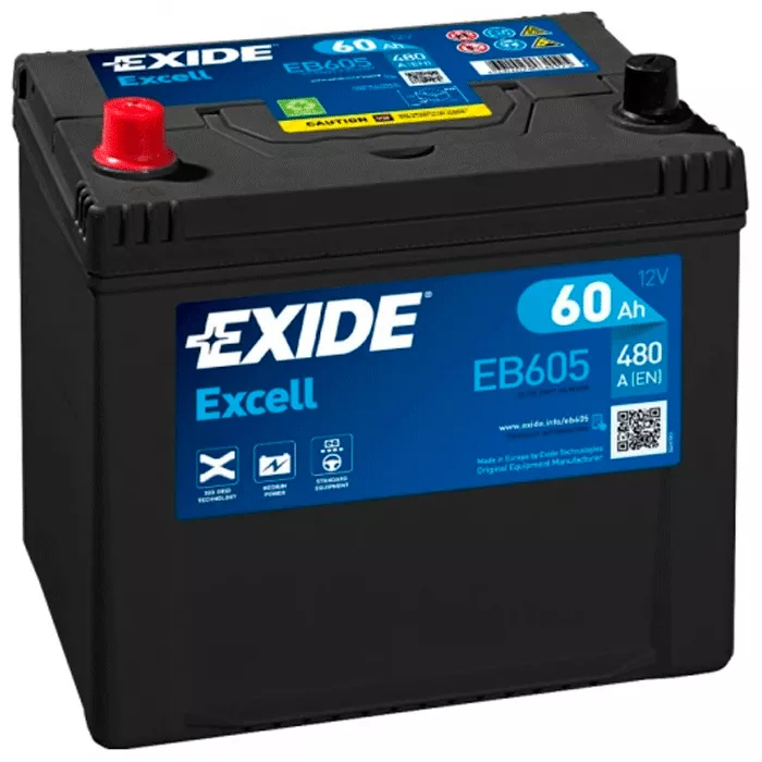 Автомобильный аккумулятор EXIDE 6СТ-60 Аз EXCELL (EB605)
