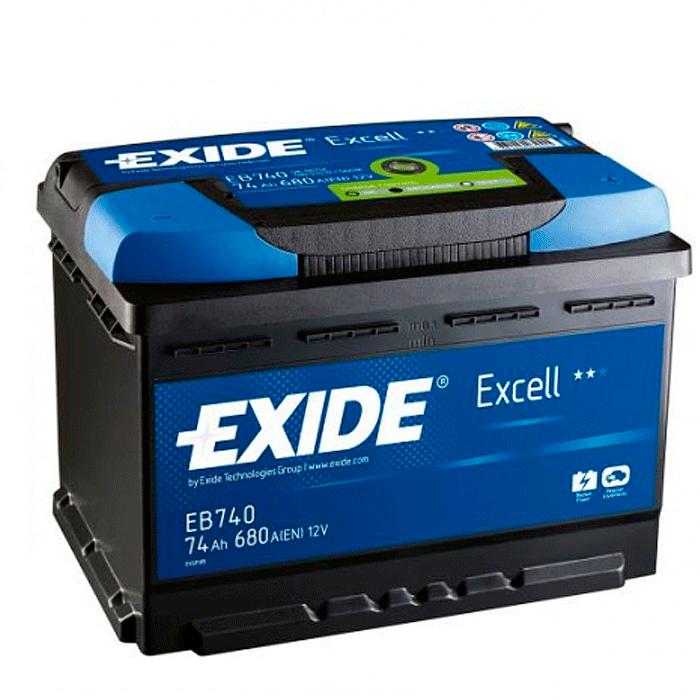 Аккумулятор Exide Excell 6СТ-74Ah (-/+) (EB740)