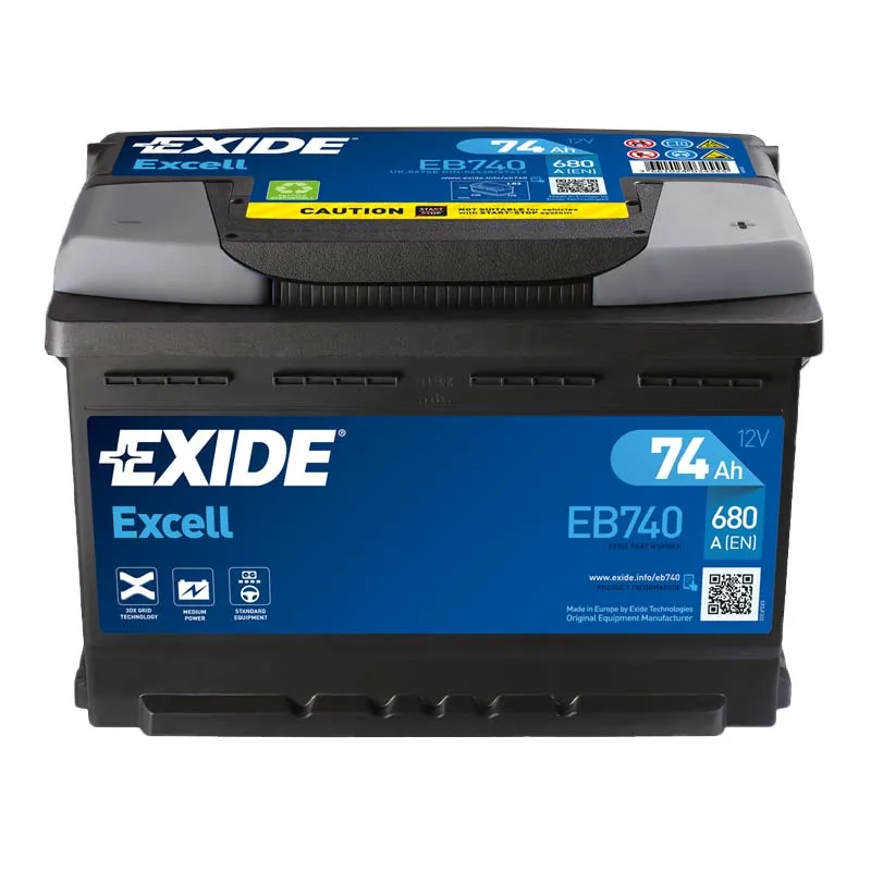 Автомобільний акумулятор EXIDE Excell 6СТ-74Ah АзЕ (EB740)