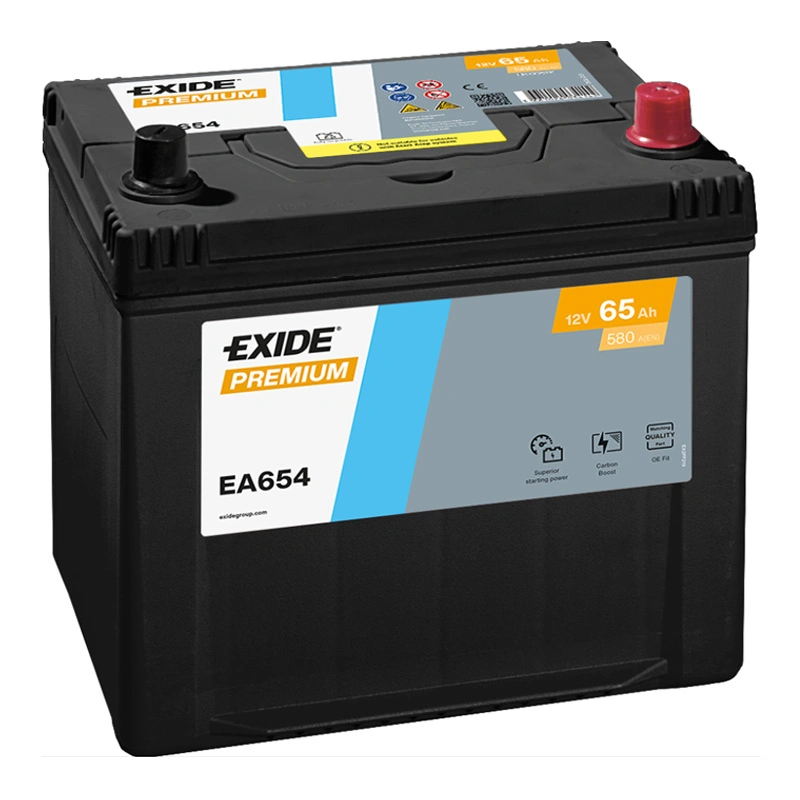 Автомобильный аккумулятор EXIDE Premium 6СТ-65Ah АзЕ ASIA 580A (EN