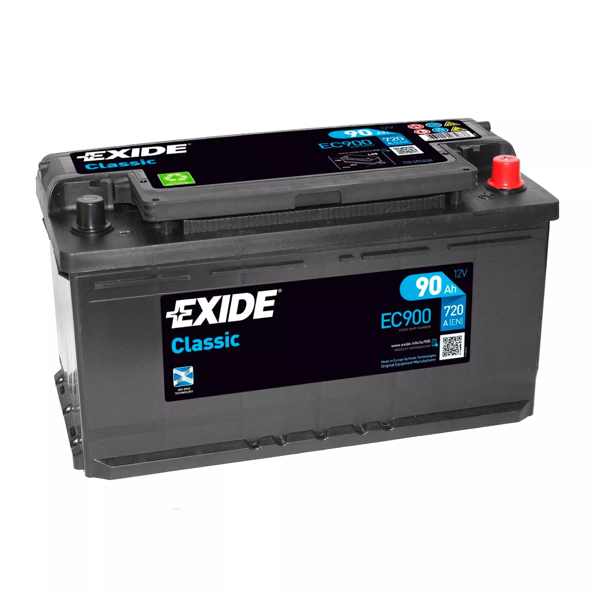 Автомобильный аккумулятор EXIDE PREMIUM 6СТ-90Ah АзЕ (EA900)