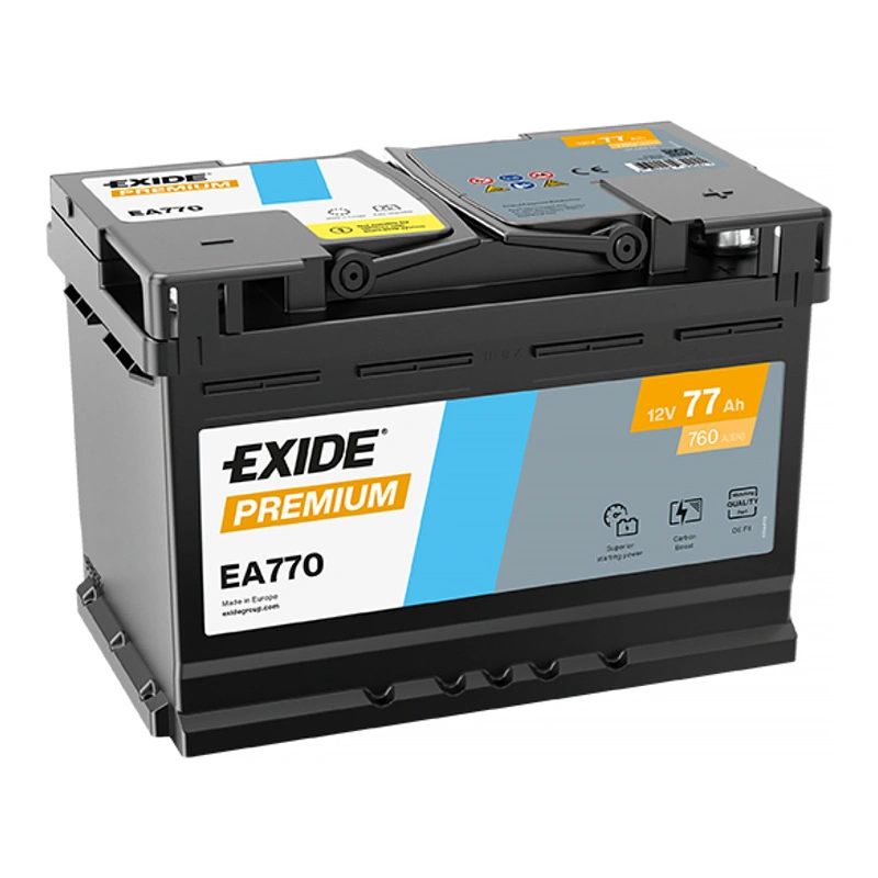 Автомобільний акумулятор EXIDE Premium 6СТ-77Ah АзЕ (EA770)