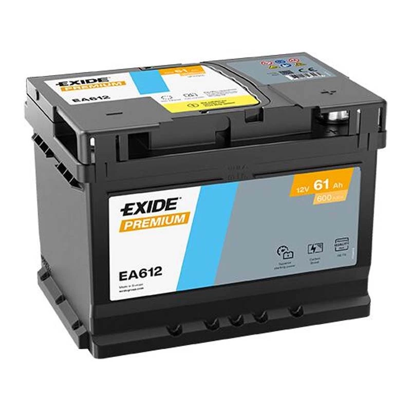 Автомобільний акумулятор EXIDE Premium 6СТ-61Ah АзЕ (EA612)